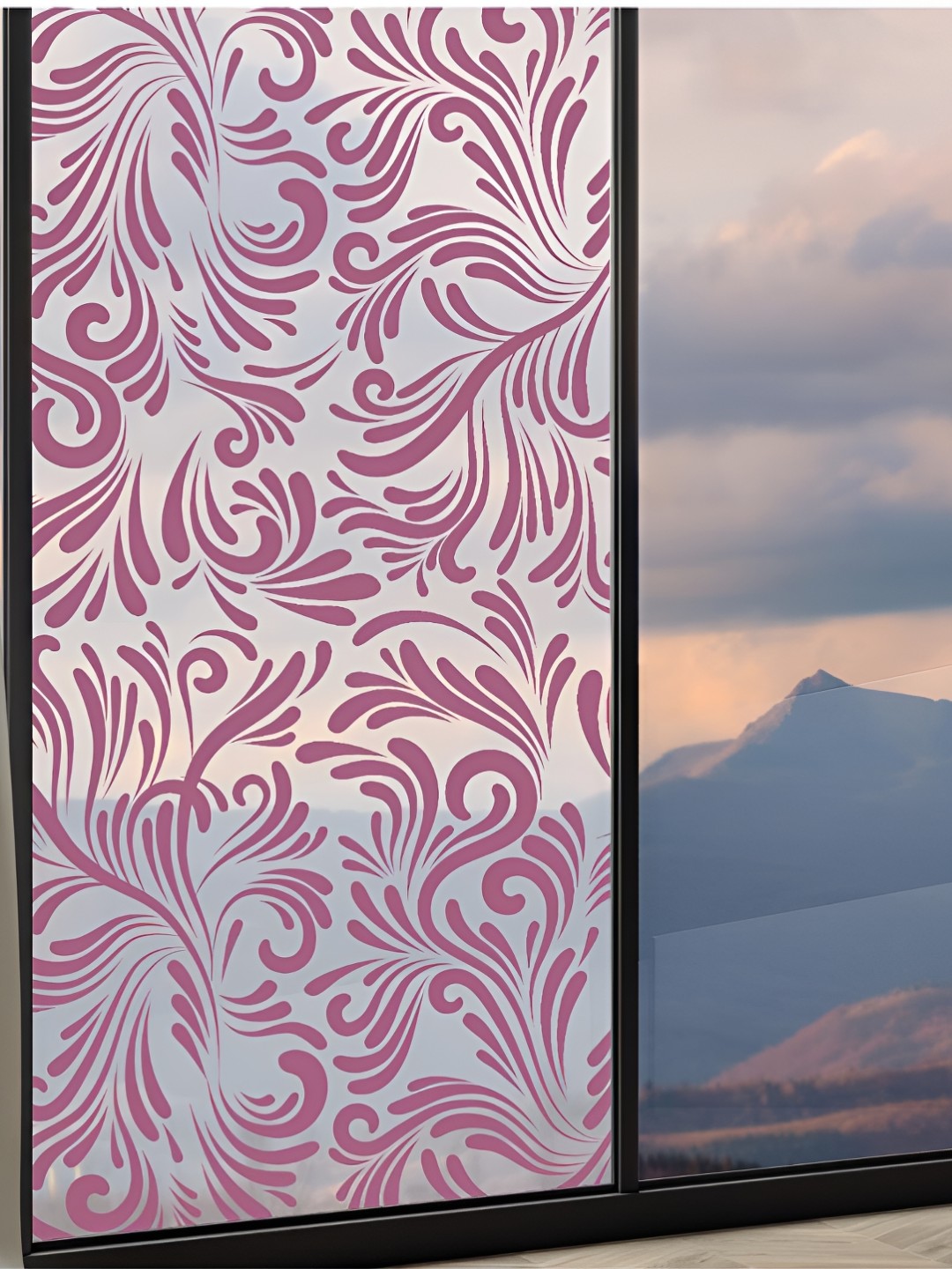

CVANU Transparent & Pink Printed Self Adhesive Window Film Paper