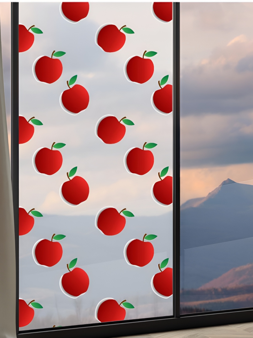 

CVANU Transparent & Red Printed Self-Adhesive Window Film