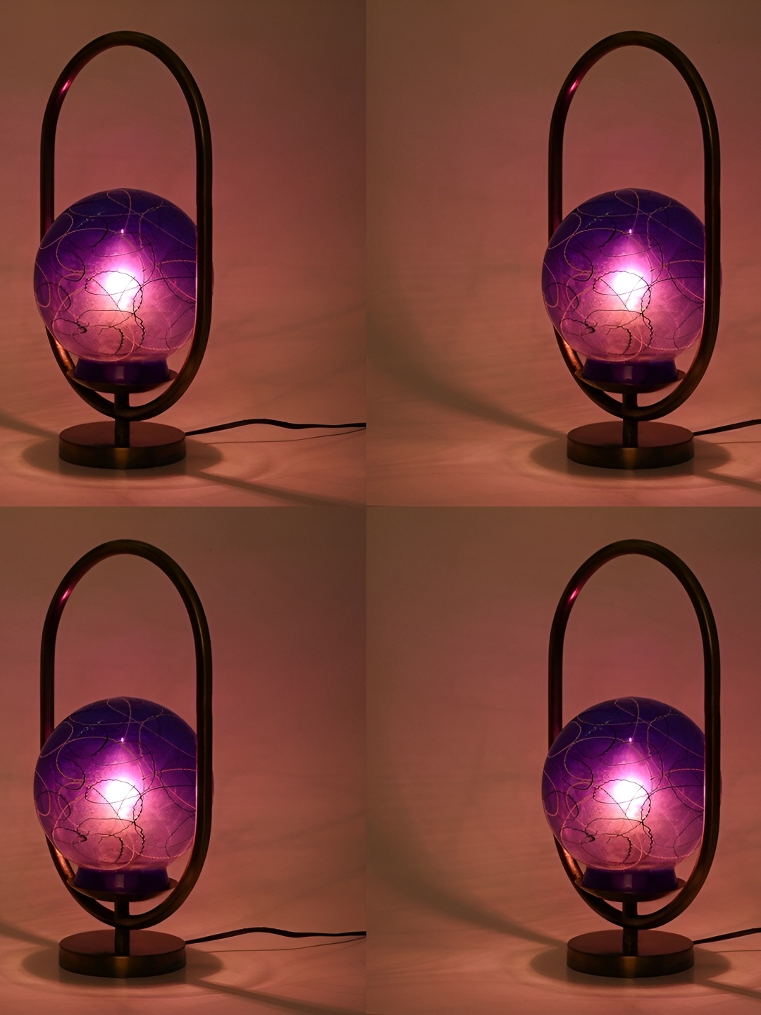 

Afast Blue 4 Pieces Metal Adjustable Cord Table Lamp