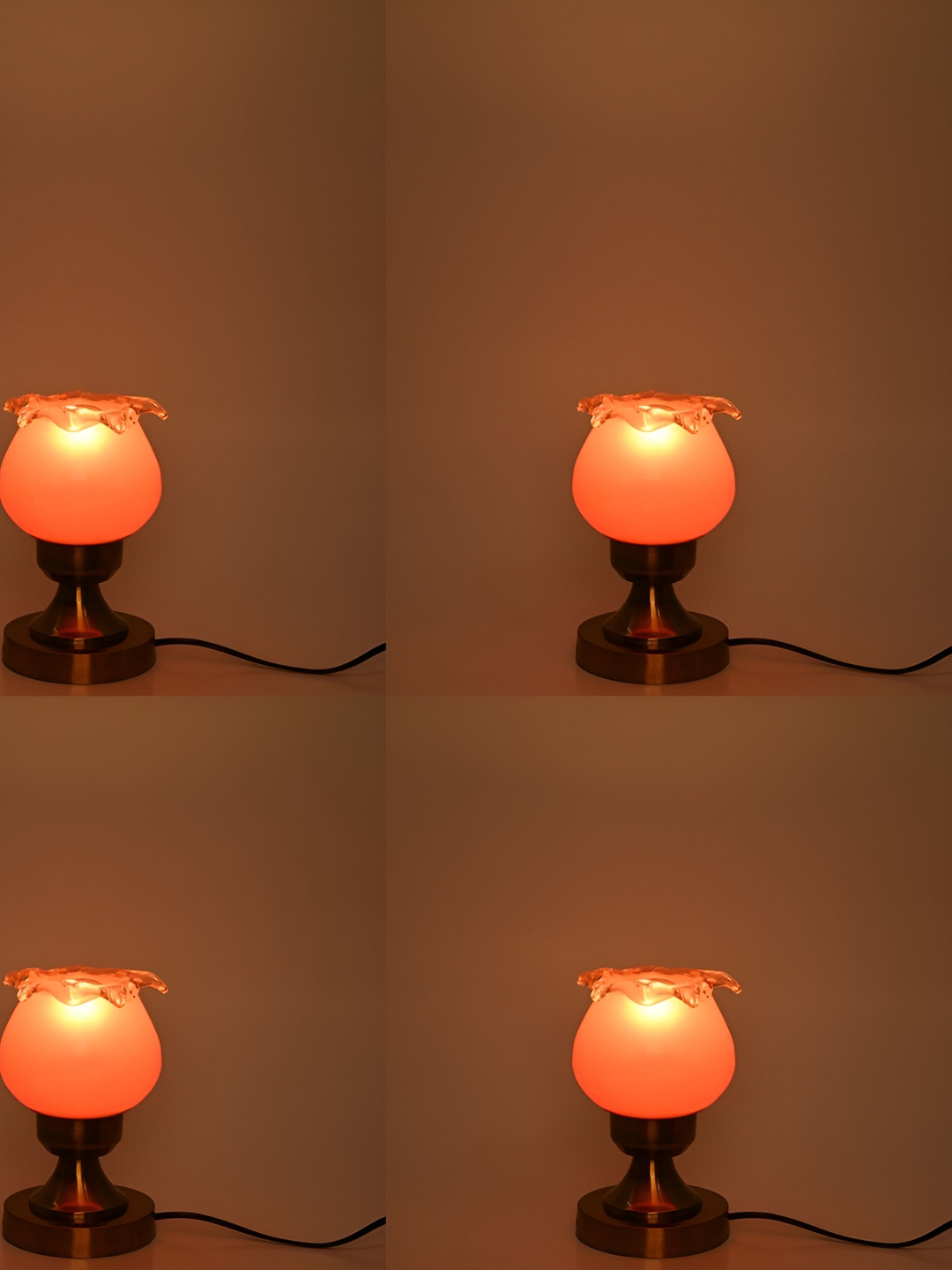 

Afast Orange 4 Pieces Metal with Adjustable Cord Table Lamp