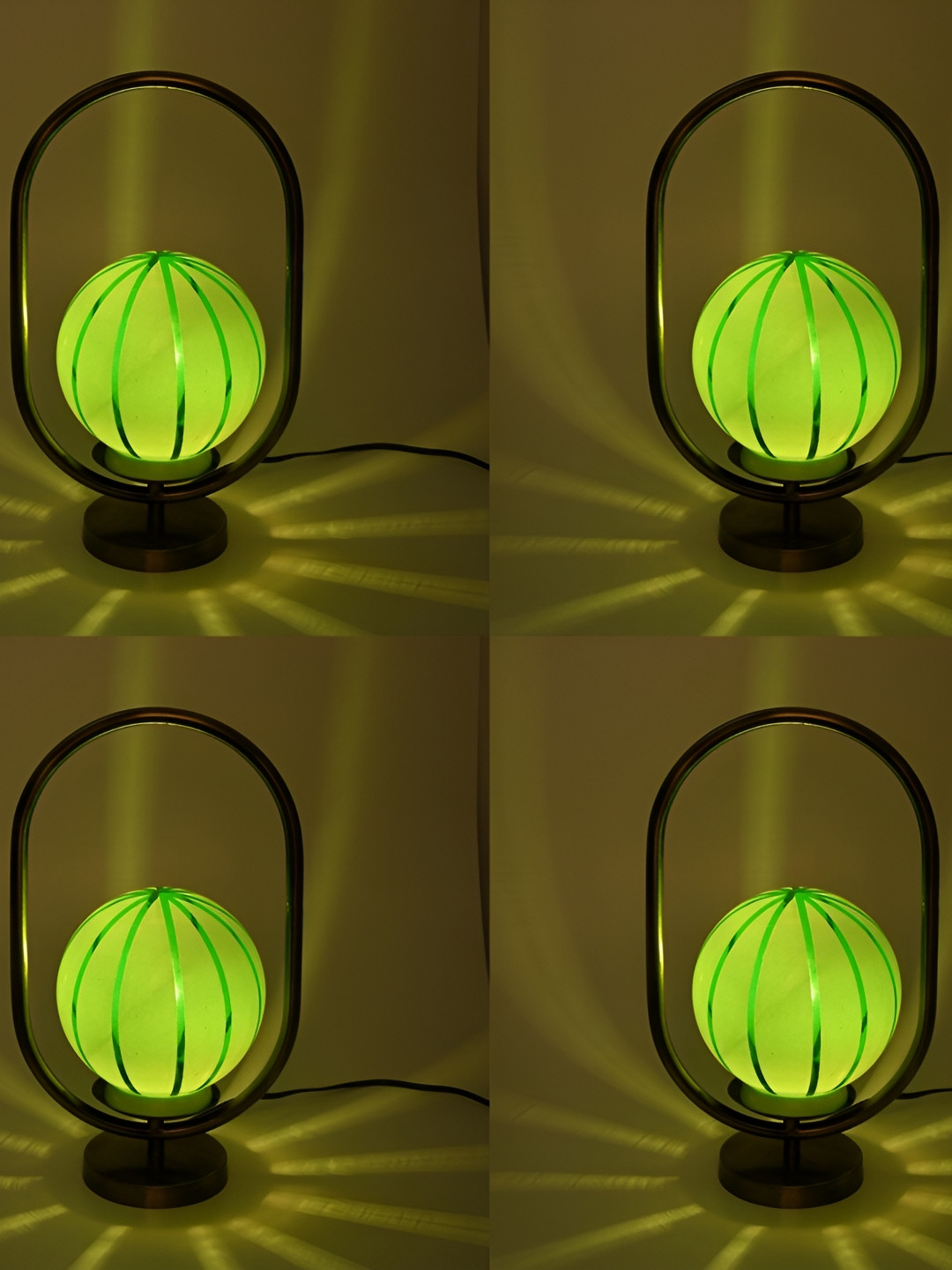 

Afast Green & Black Printed Contemporary Table Lamp
