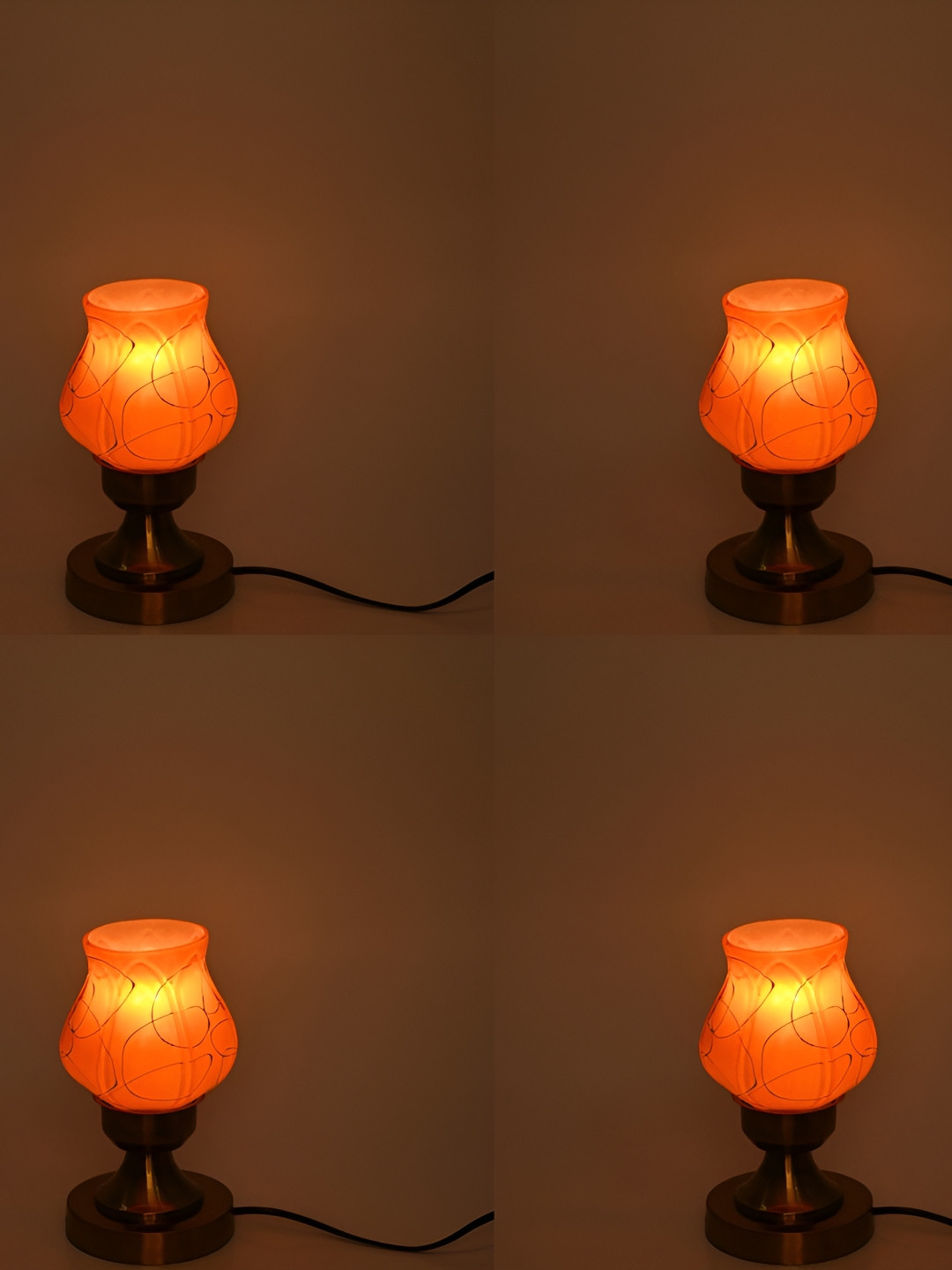 

Afast Beige Metal Bell Table Lamp with Adjustable Cord