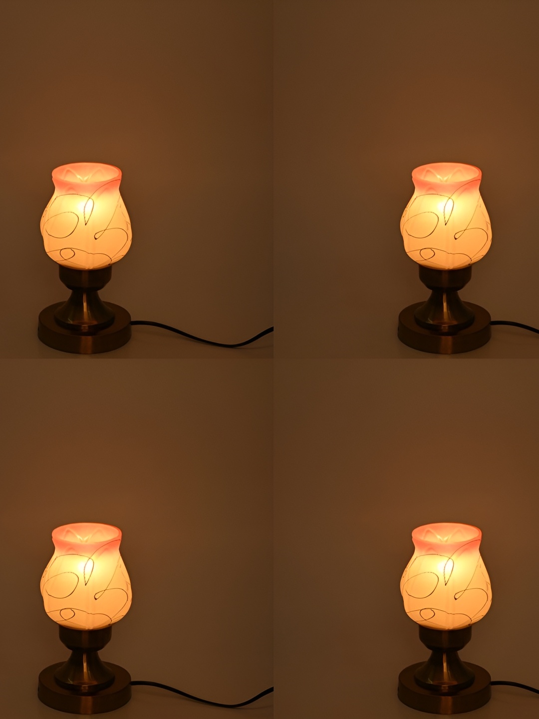 

Afast Beige Metal Bell Table Lamp with Adjustable Cord