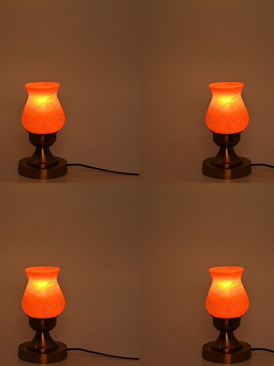 

Afast Gold Toned 4 Pcs Metal with Adjustable Cord Table Lamp