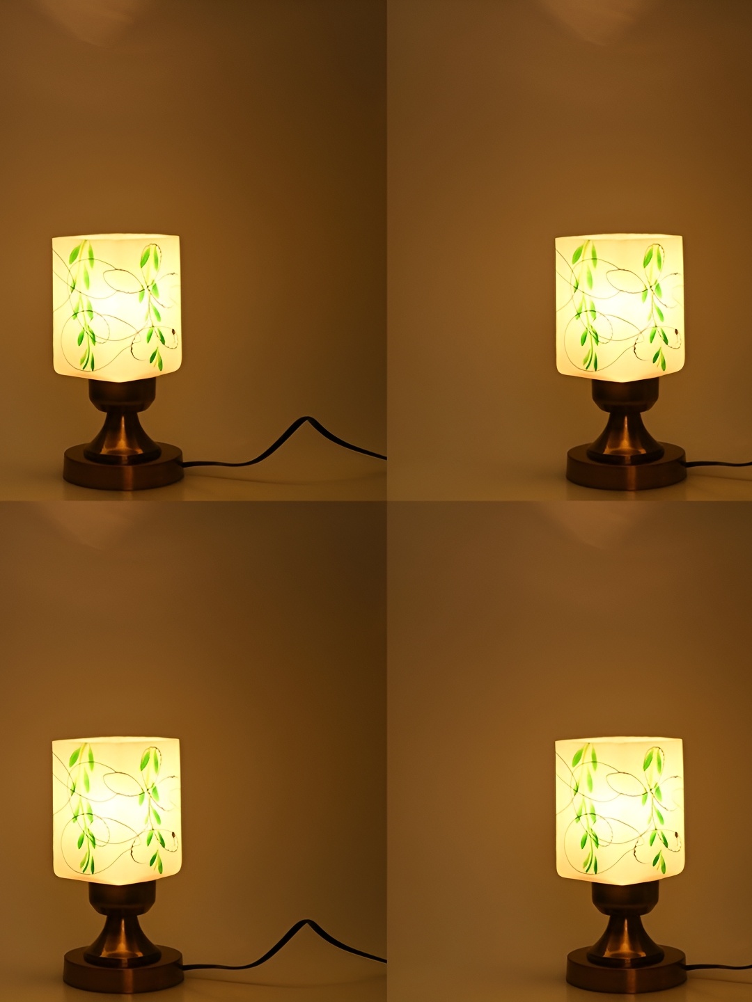 

Afast Yellow & Green 4 Pieces Metal with Adjustable Cord Table Lamp