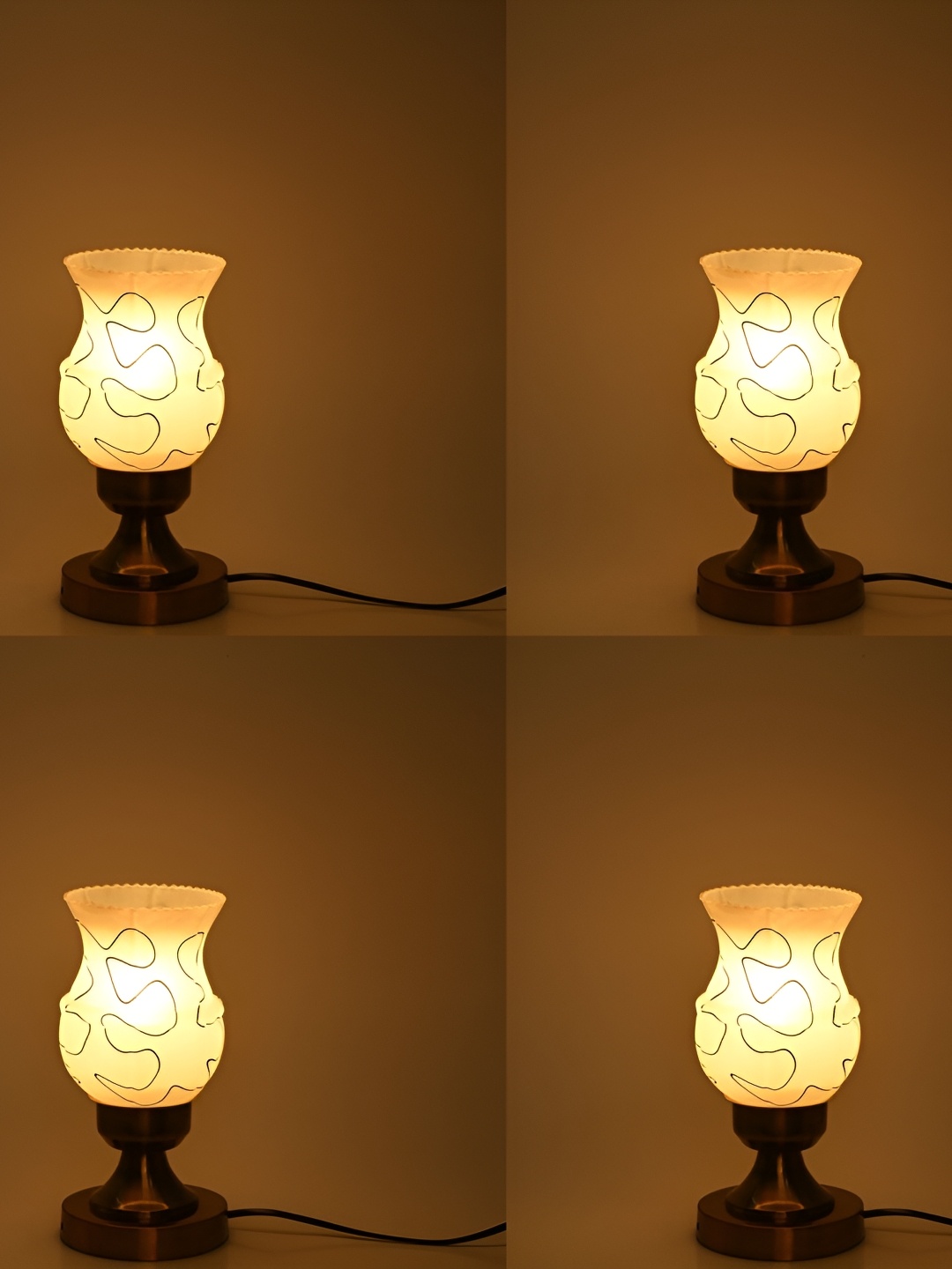 

Afast White 4 Pieces Metal with Adjustable Cord Table Lamp