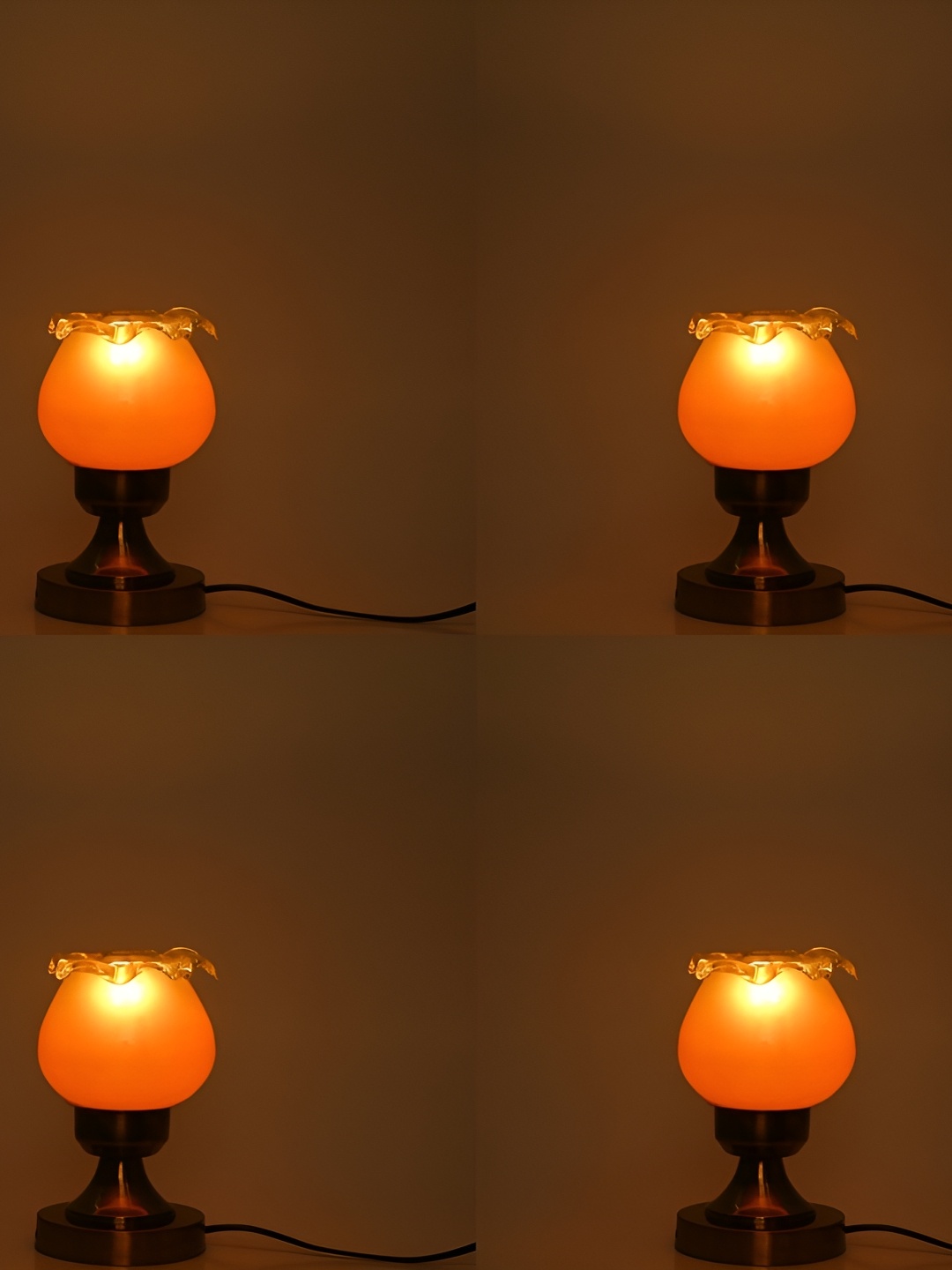 

Afast Yellow & Black 4 Pcs Metal Abstract Table Lamps with Adjustable Cord
