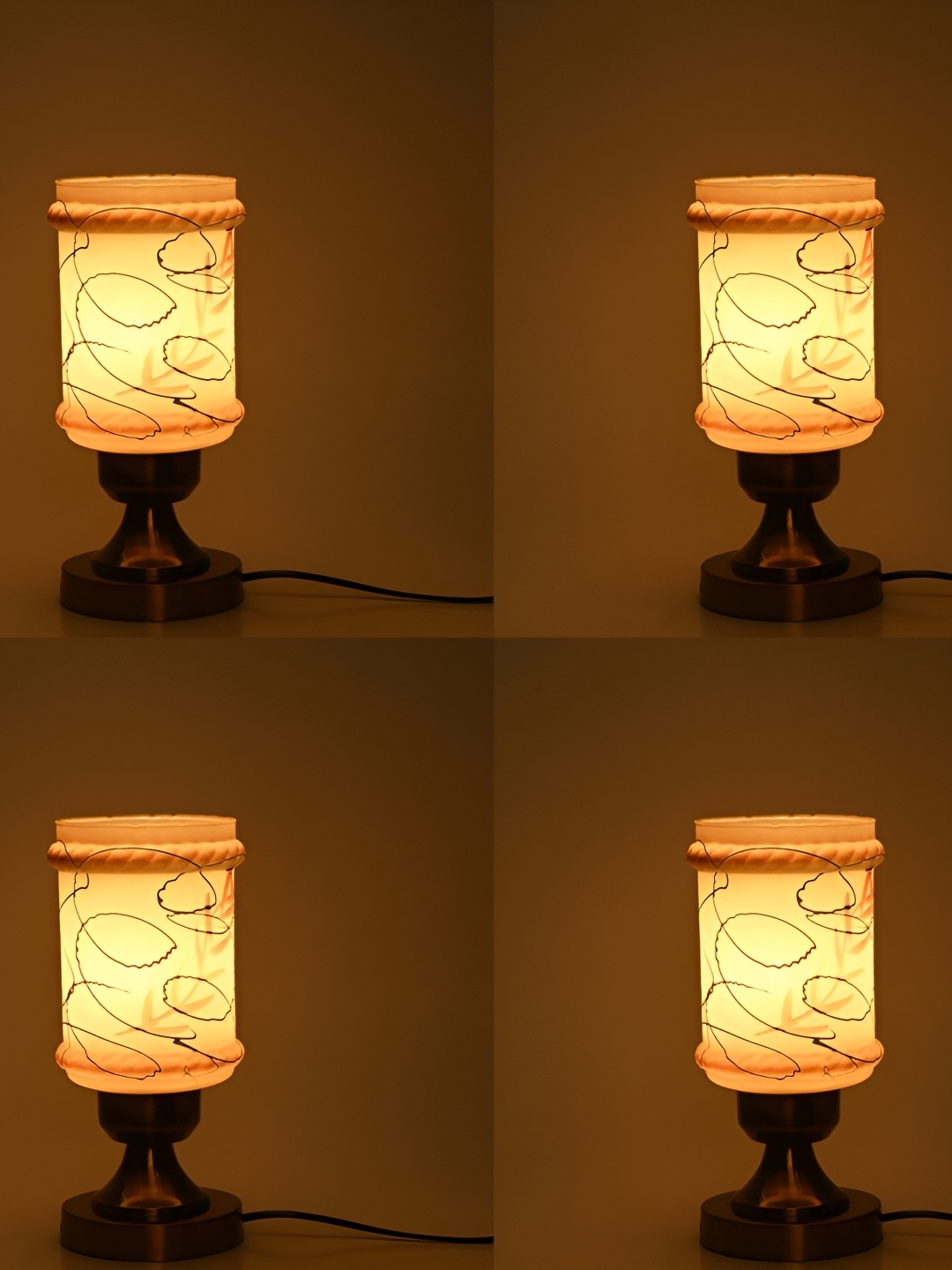

Afast White 4 Pieces Metal Adjustable Cord Table Lamp