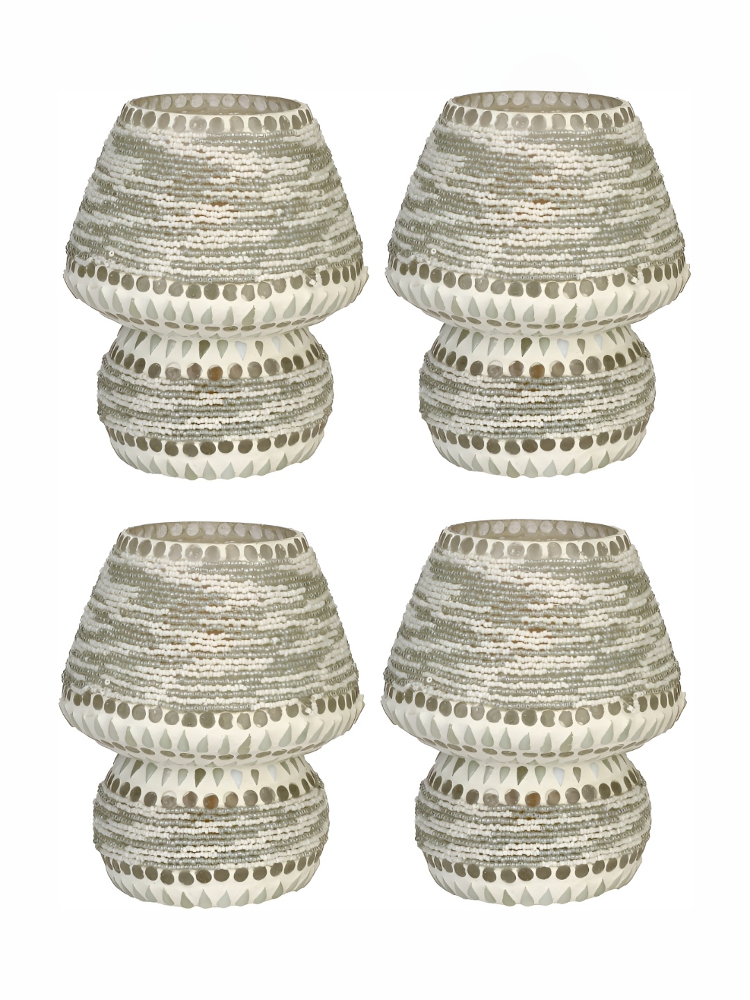 

Afast White Beads Textured Glass Contemporary Table Lamp