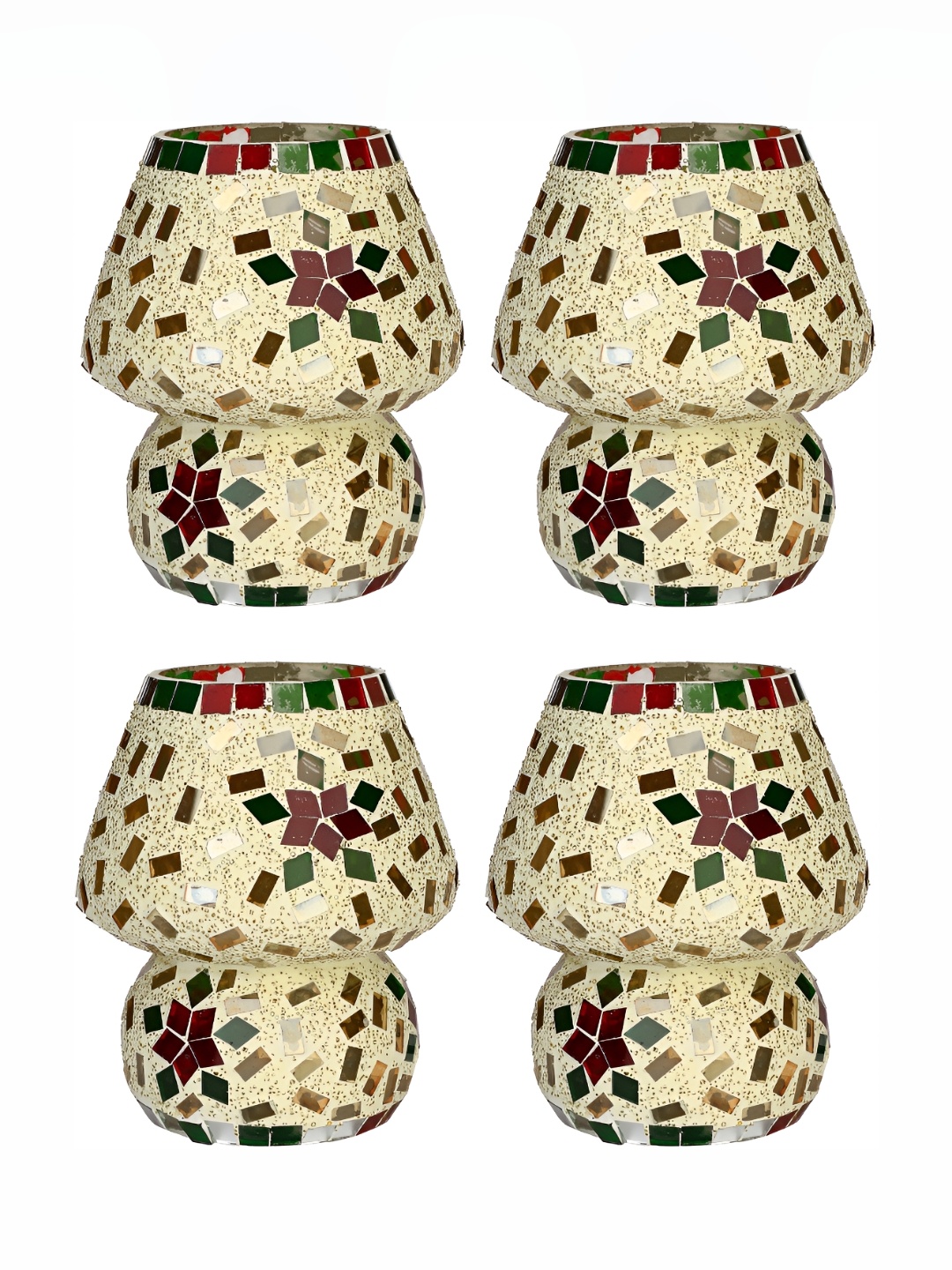 

Afast Beige 4 Pcs Glass with Adjustable Cord Table Lamp