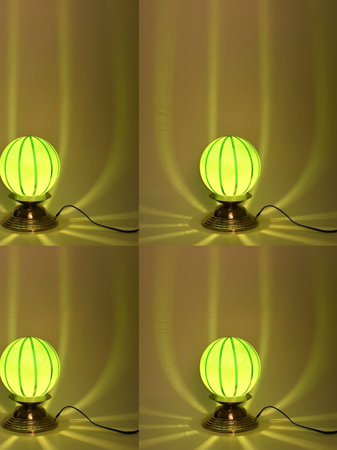

Afast White Green Spherical Metal Table Lamp With Adjustable Cord