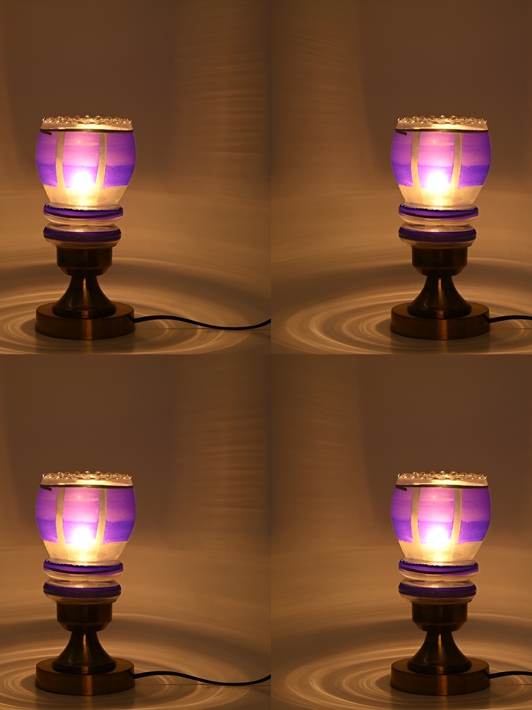 

Afast Purple 4 Pcs Metal with Adjustable Cord Table Lamp