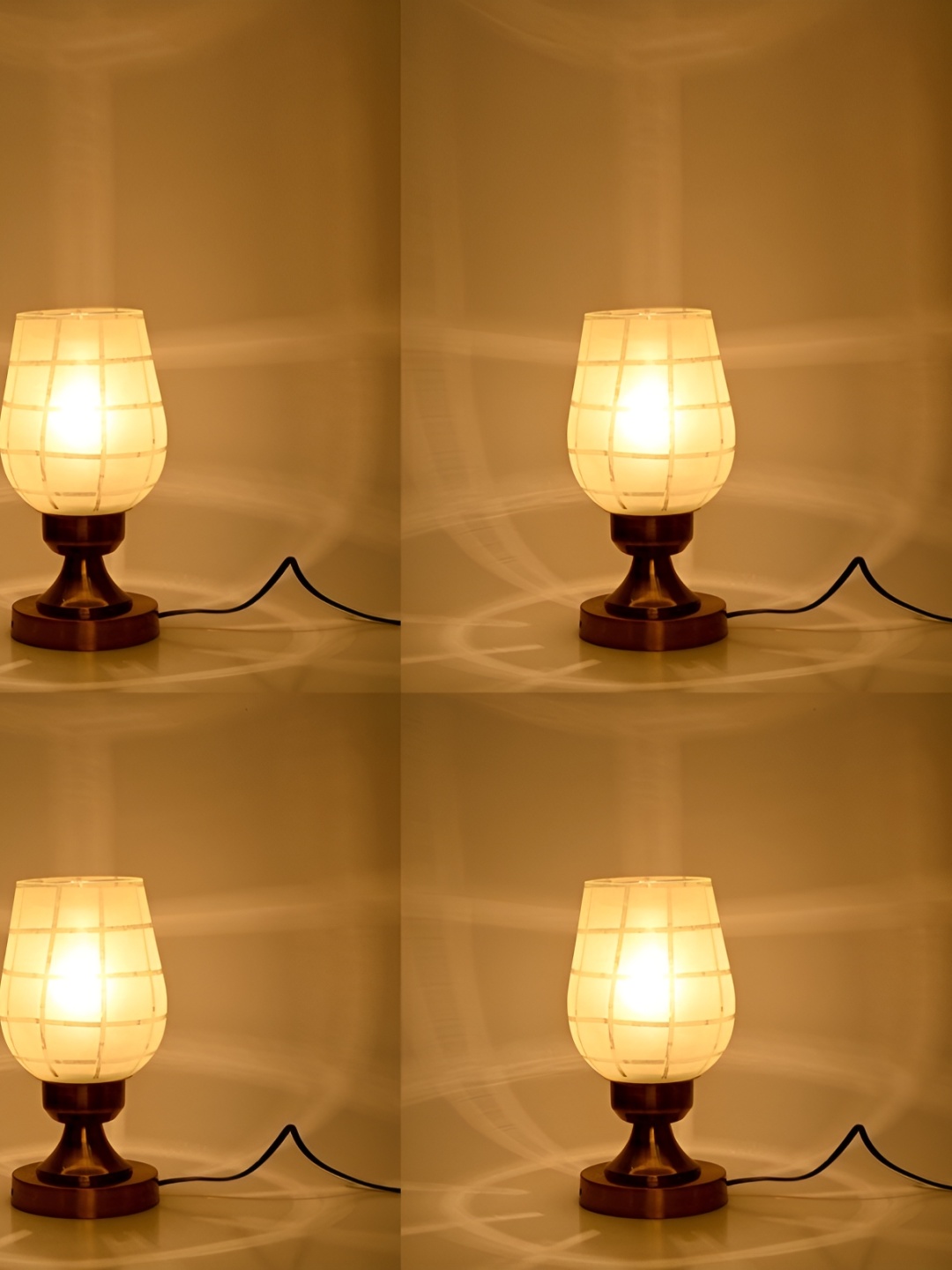 

Afast White 4 Pcs Metal with Adjustable Cord Table Lamp