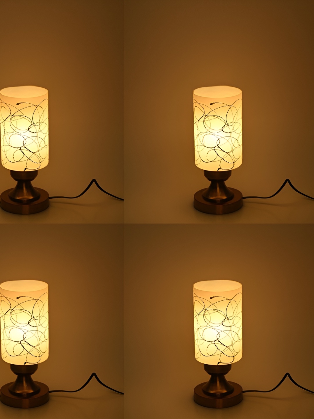 

Afast White & Black Printed Metal with Adjustable Cord Wall Lamps