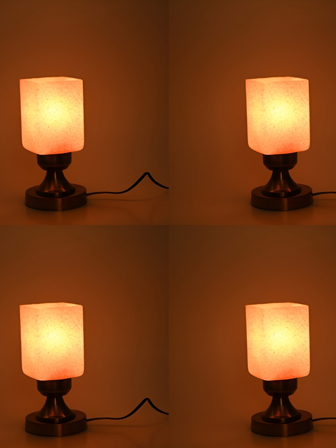 

Afast Pink and GoldToned 4 Pieces Metal with Adjustable Table Lamps Cord