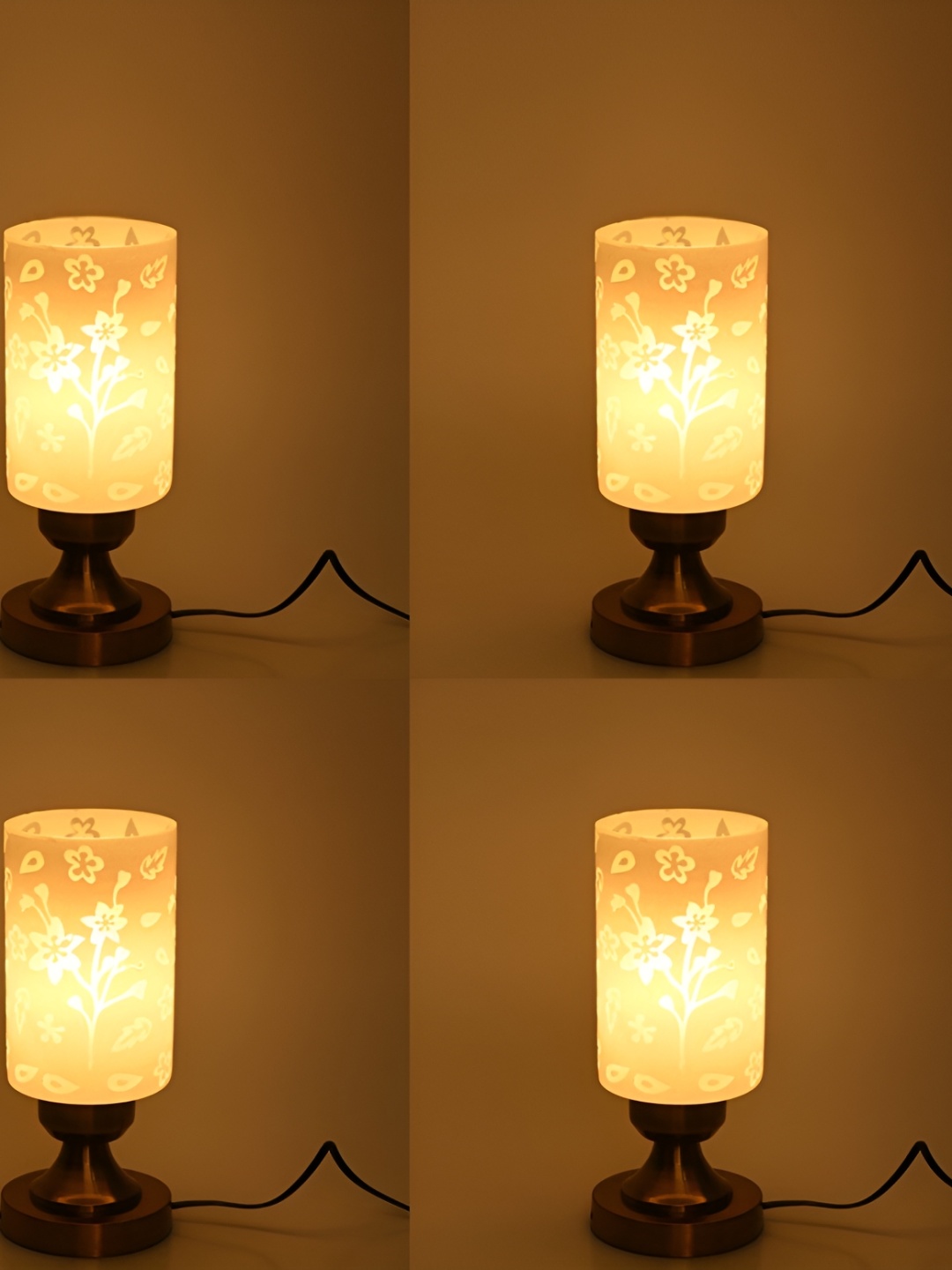 

Afast White 4 Pieces Metal with Adjustable Table Lamps Cord