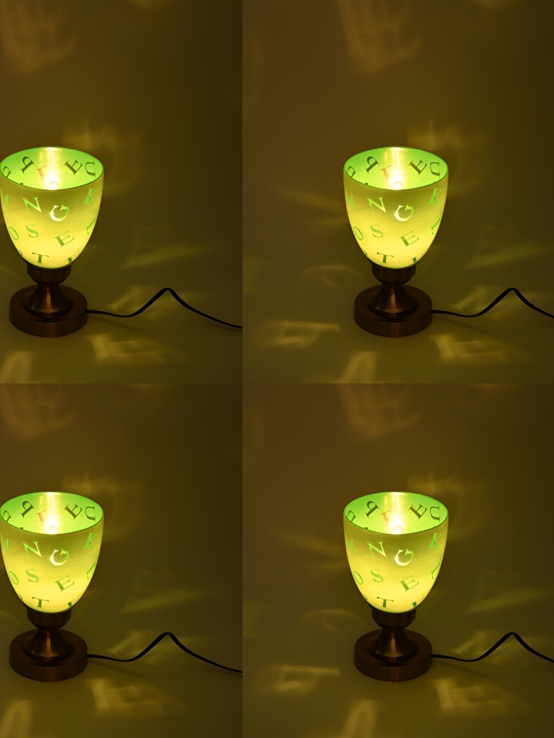 

Afast Green 4 Pieces Bell Shaped Adjustable Table lamp