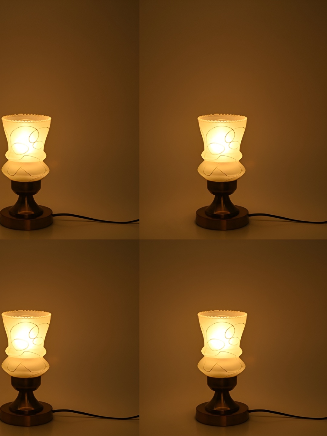 

Afast White Textured Frustum Metal Table Lamp With Adjustable Cord