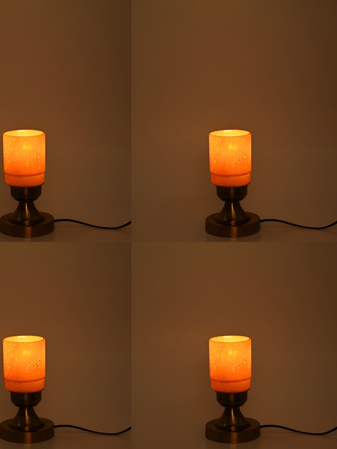 

Afast Beige Printed Metal Cylinder Table Lamp with Adjustable Cord
