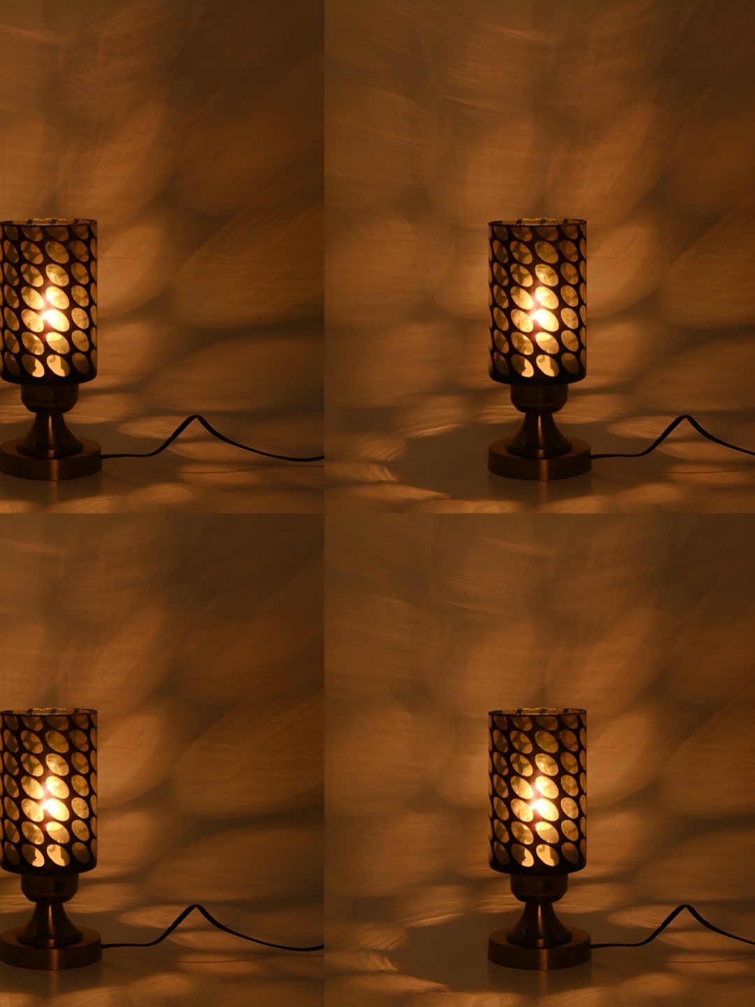 

Afast Gold-Tone 4Pcs Textured Metal with Adjustable Cord Table Lamp