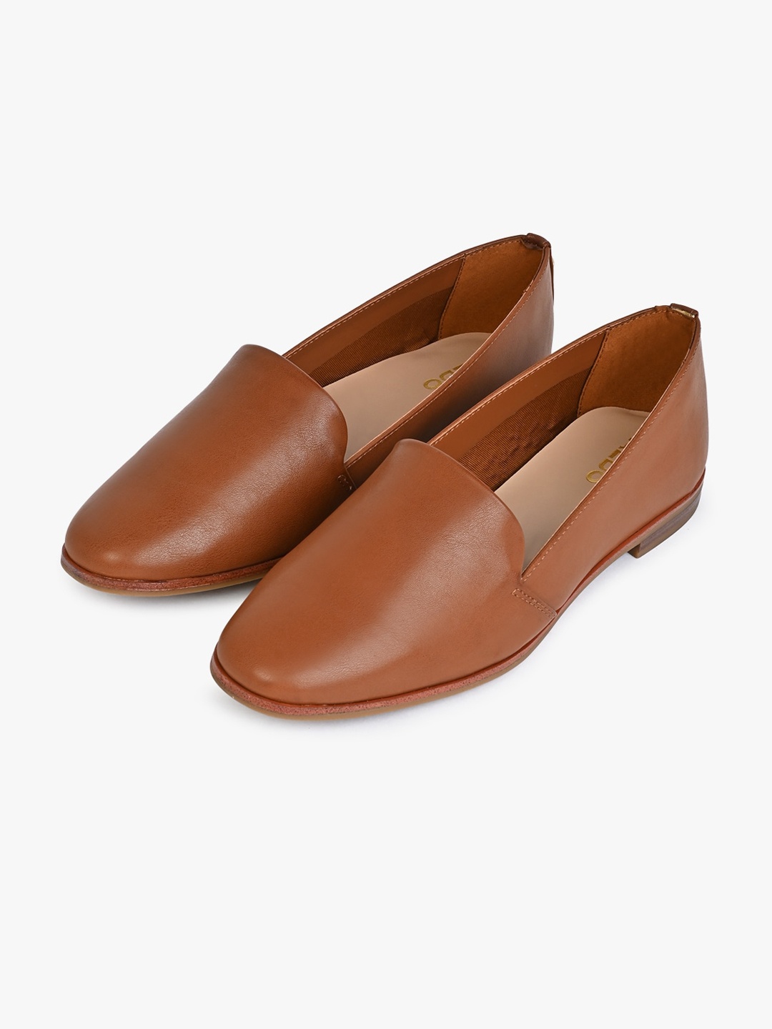 

ALDO Women Round Toe Slip-On Loafers, Brown