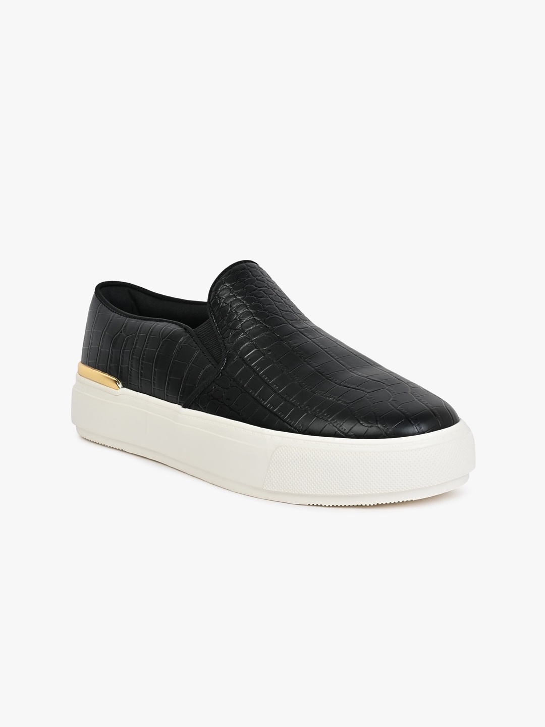 

ALDO Women Textured Slip-On Sneakers, Black