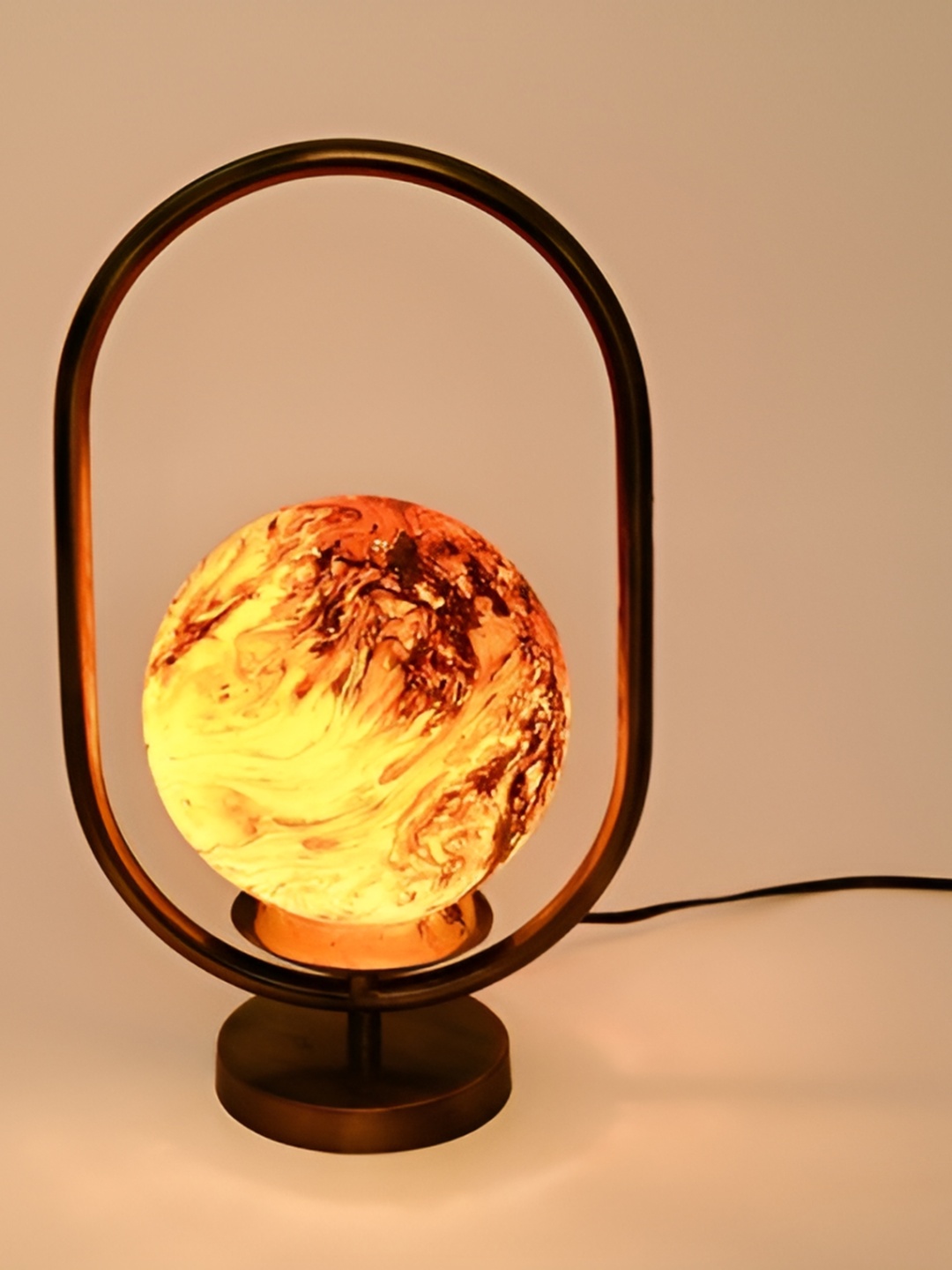 

Afast Brown & Black Metal Adjustable Cord Table Lamp, Coffee brown