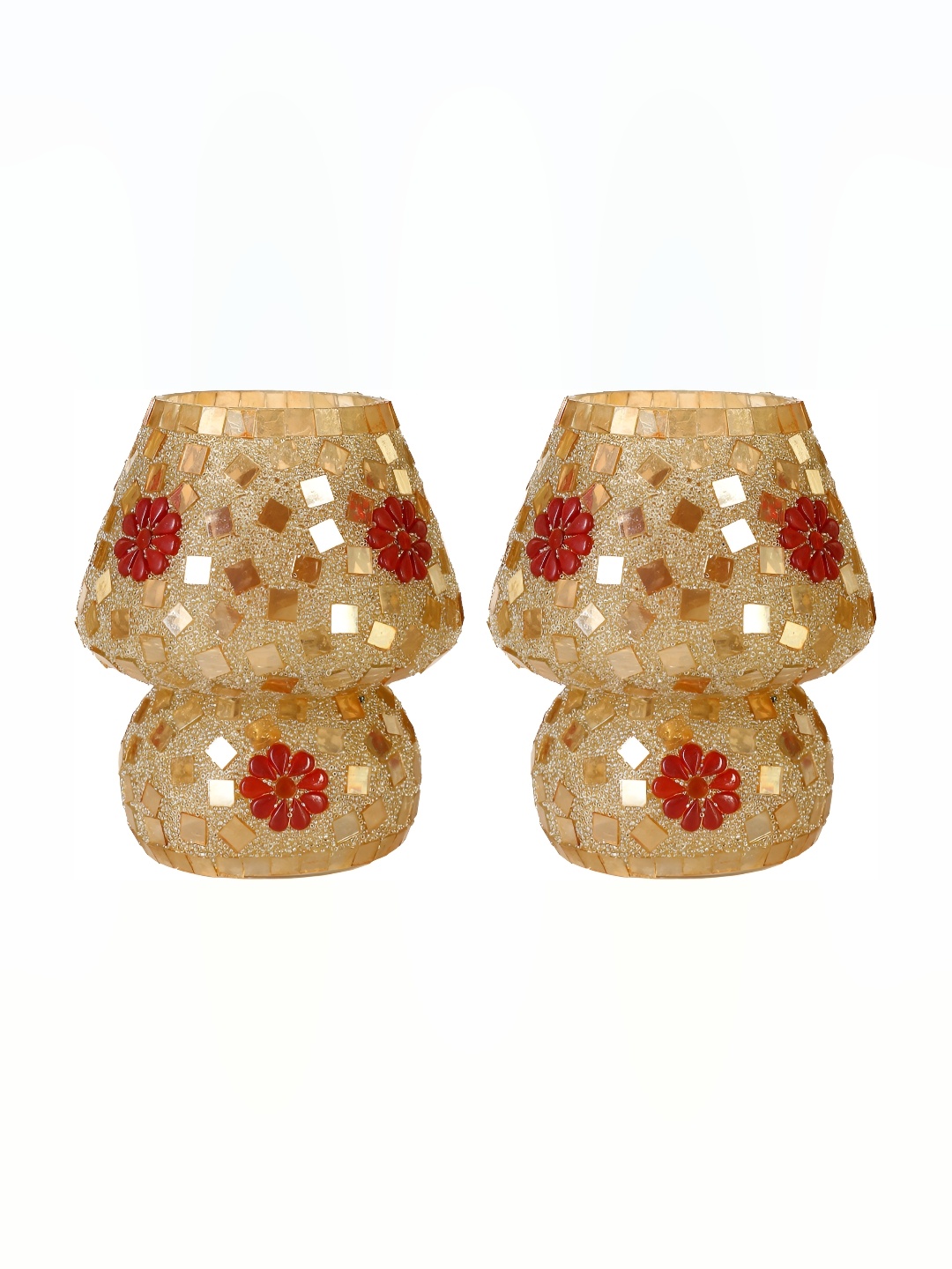 

Afast Brown and Red 2 Pieces Glass with Adjustable Table Lamp Cord