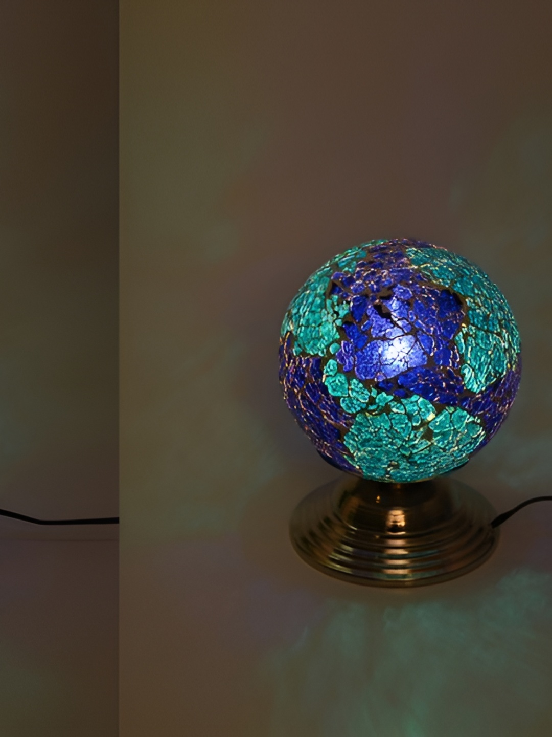 

Afast Blue Metal Printed Table Lamps