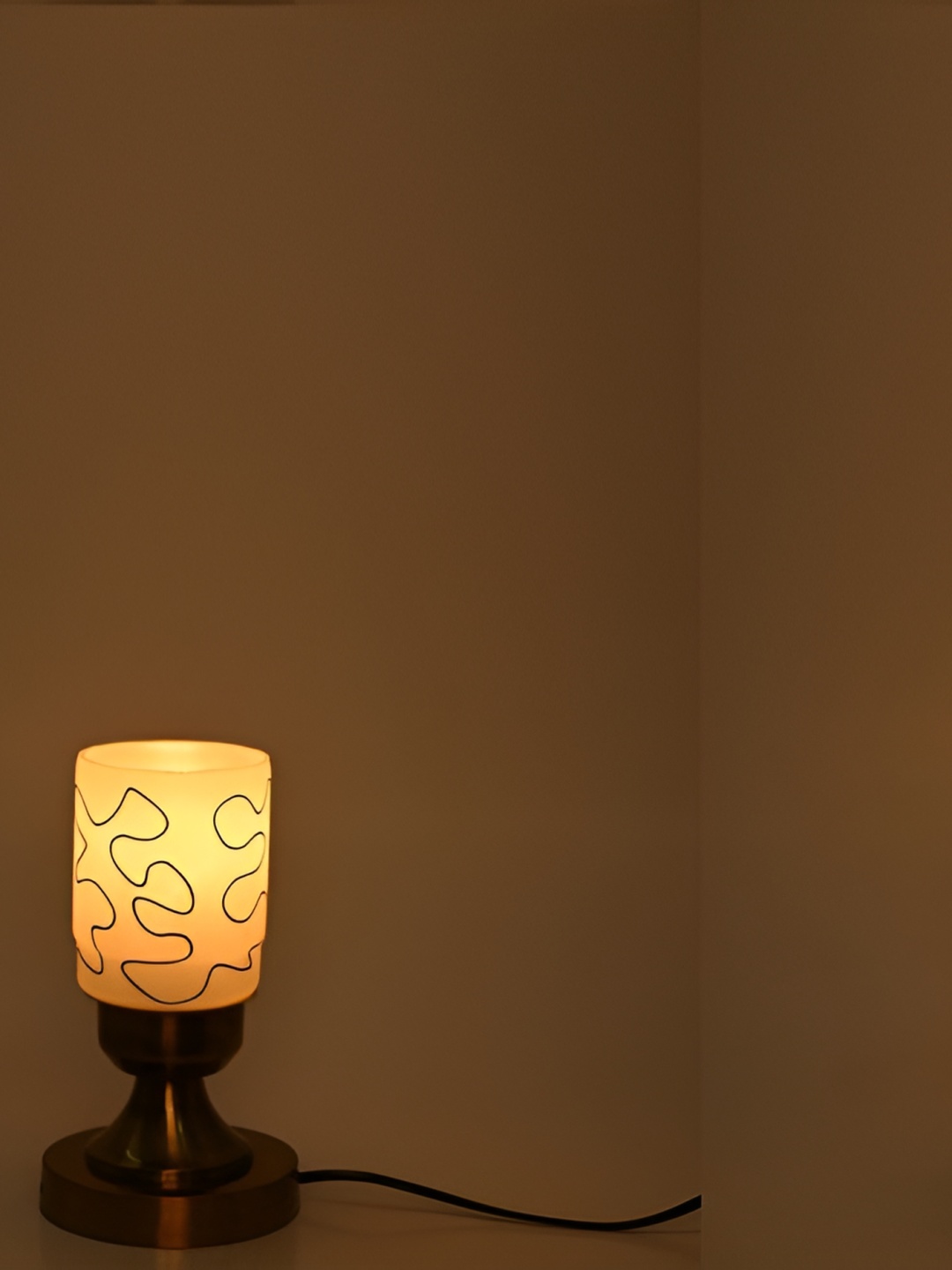 Afast White Metal Adjustable Cord Table Lamp