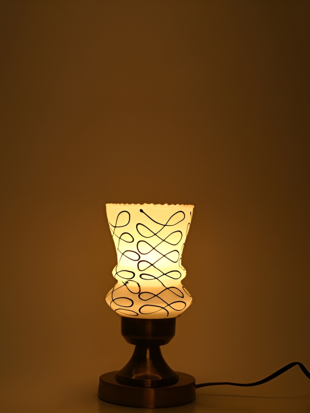 

Afast White & Black Metal Printed with Adjustable Cord Table Lamps