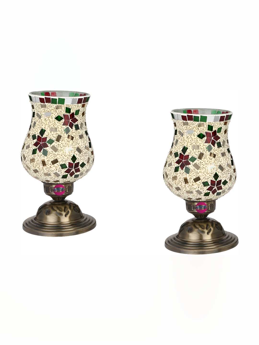 

Afast White & Red 2 Pieces Metal with Adjustable Cord Table Lamp