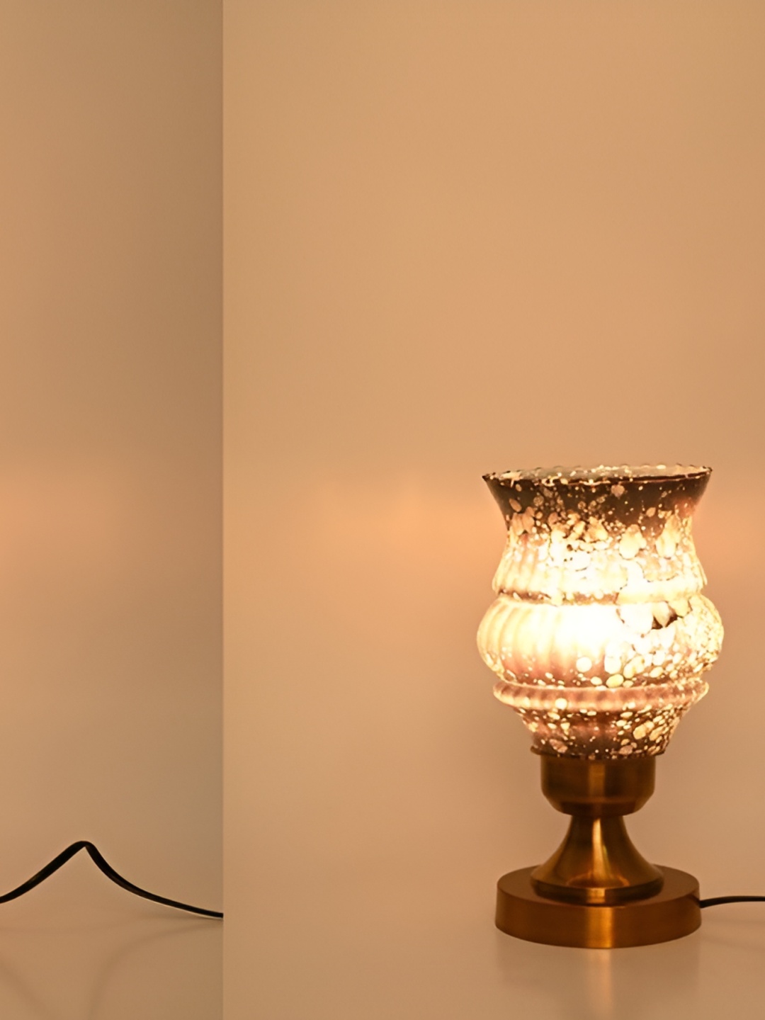 

Afast White & Brown Colourblocked Metal Table Lamp