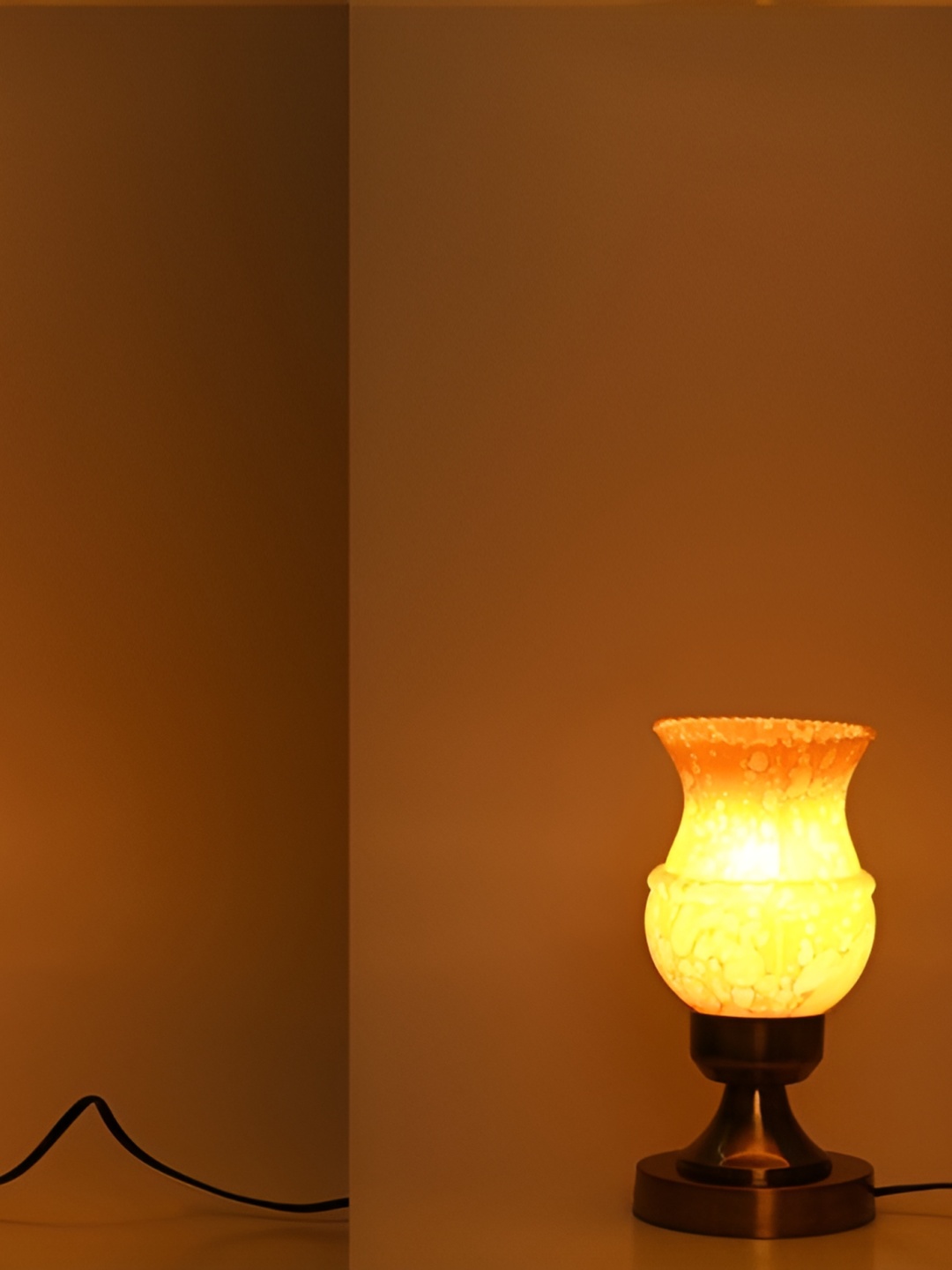 

Afast Yellow & Brown Textured Metal with Adjustable Cord Table Lamp