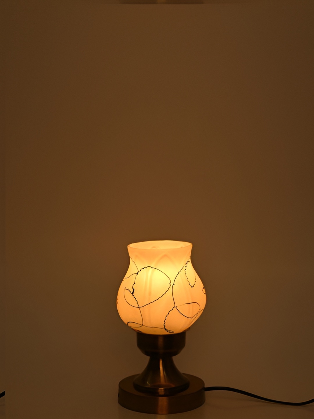 

Afast White & Brown Textured Metal with Adjustable Cord Table Lamp