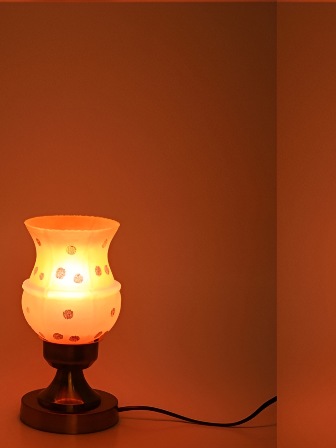 

Afast White & Pink Textured Metal with Adjustable Cord Table Lamp