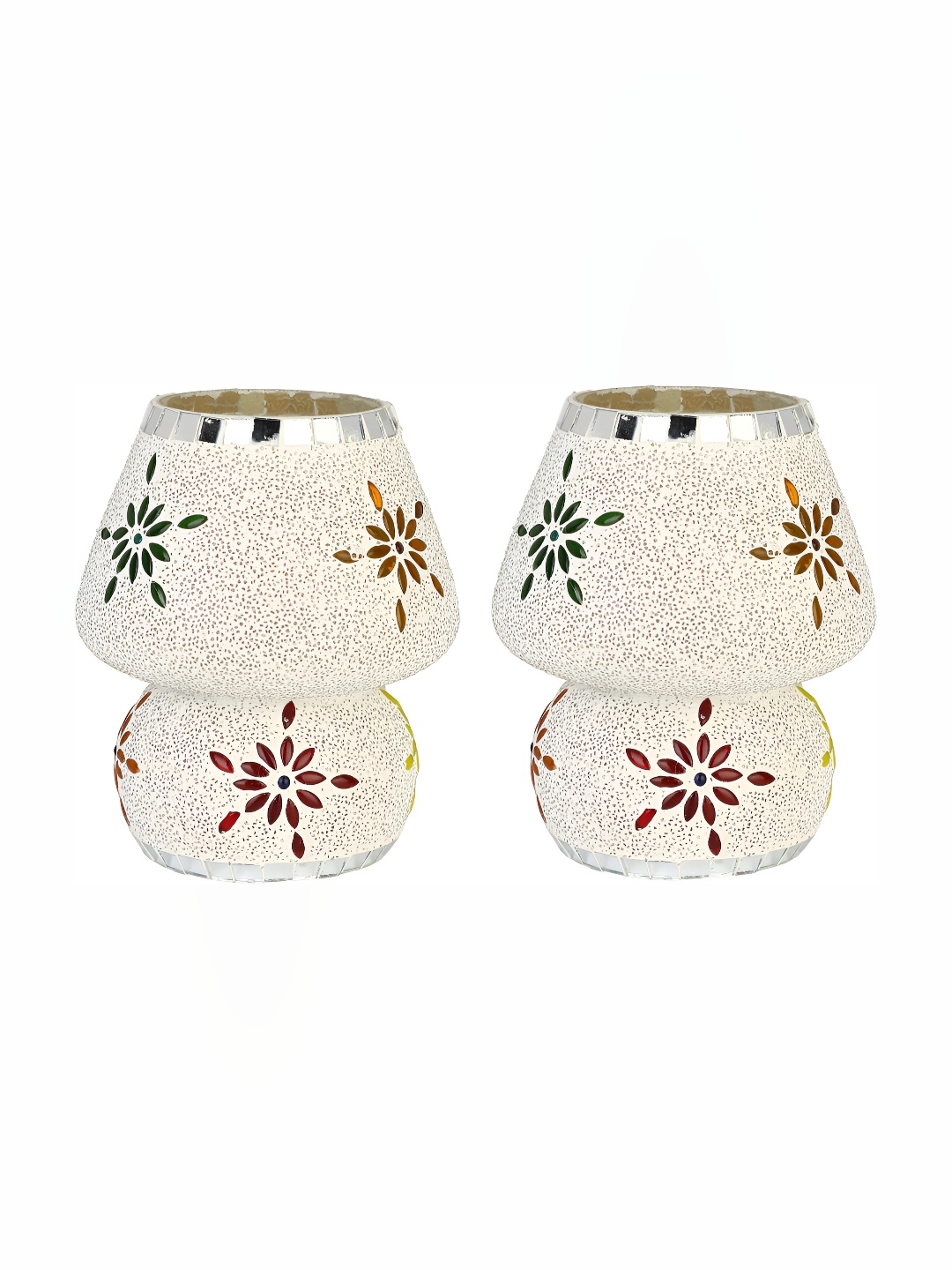 

Afast White and Red 2 Pieces Glass with Adjustable Table Lamp Cord