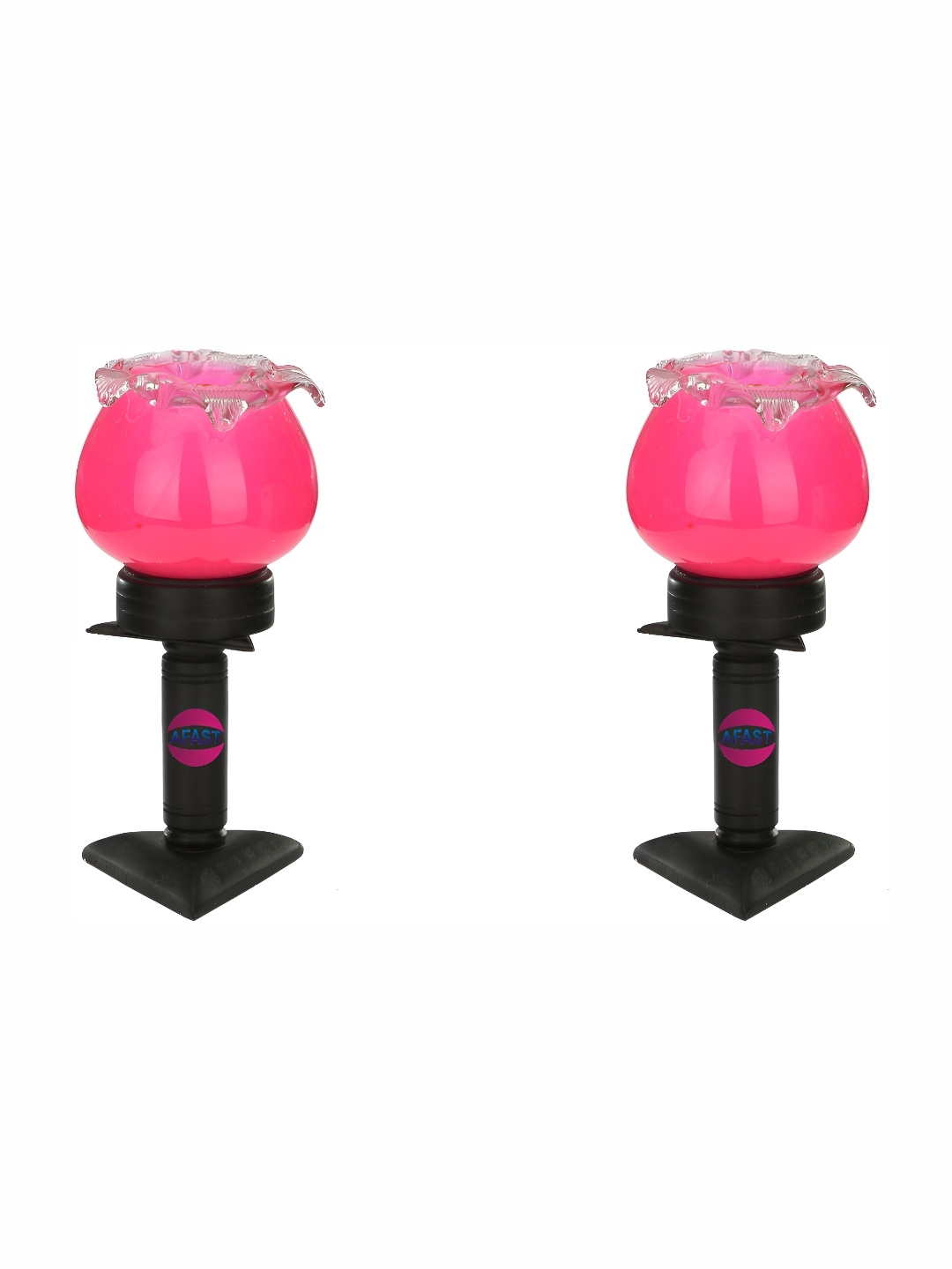 

Afast Pink & Black 2 Pcs Wooden Abstract Shaped with Adjustable Cord Table Lamp