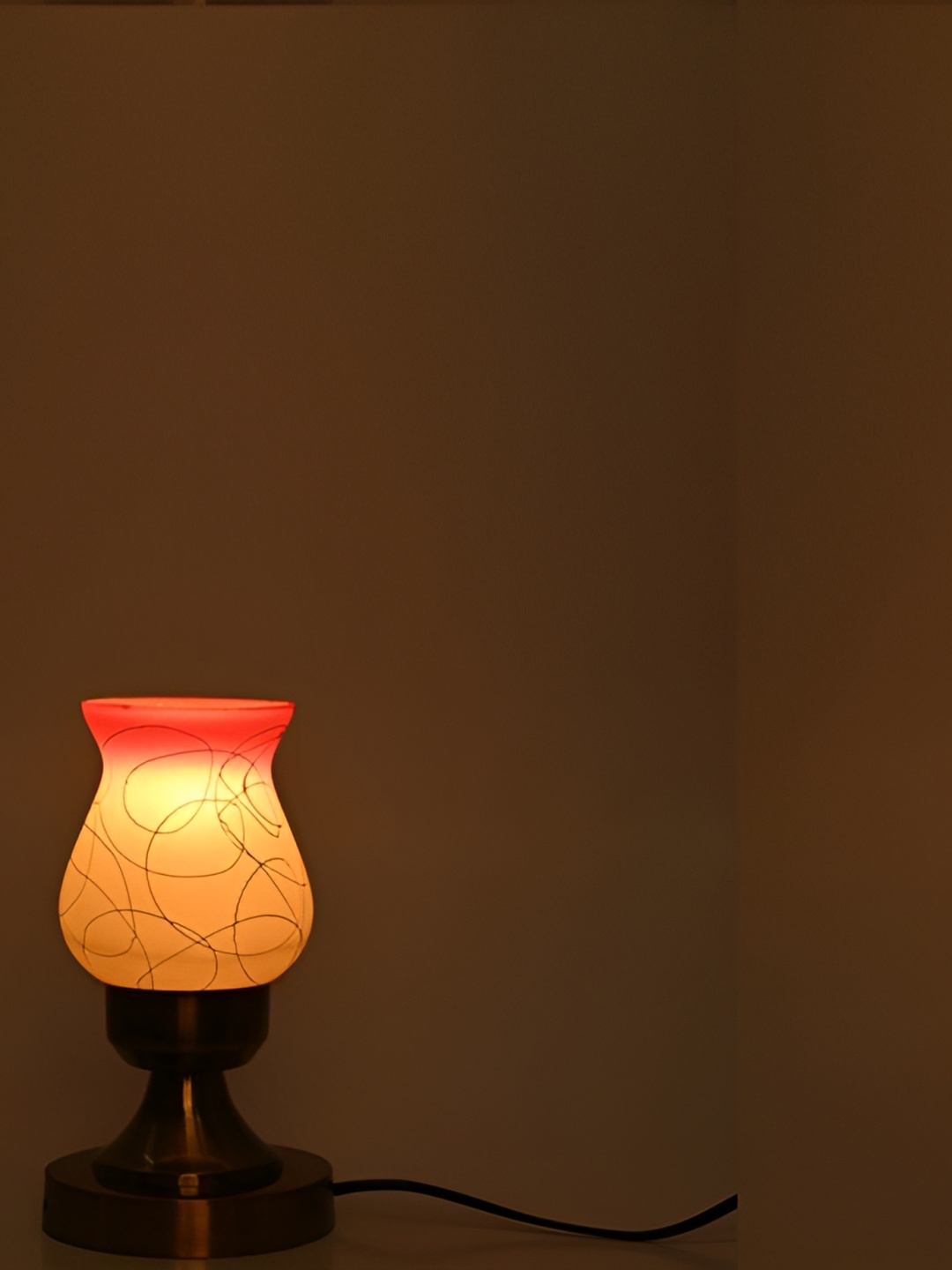 

Afast Orange & White Printed Iron With Adjustable Cord Table Lamps