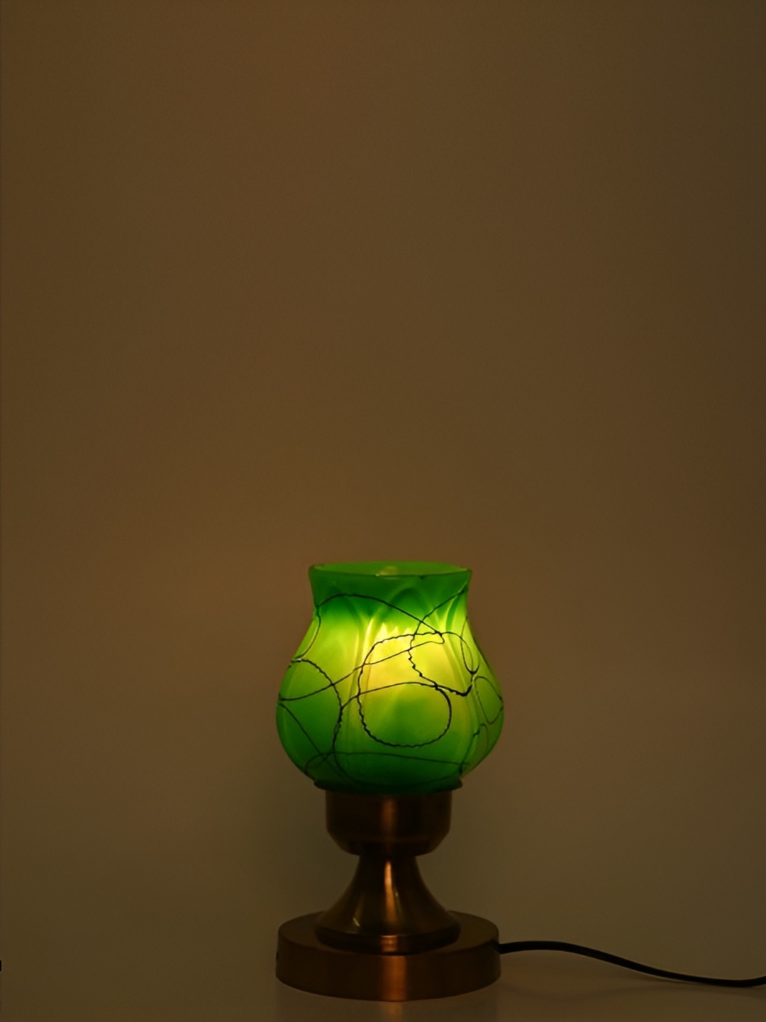 

Afast Green & Black 2 Pcs Textured Cylindrical Metal Table Lamps with Adjustable Cord