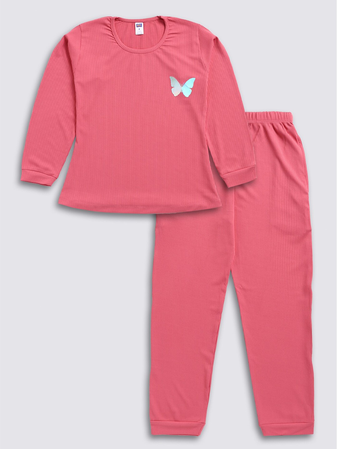 

Nottie Planet Girls Round Neck T-shirt with Pyjamas, Pink