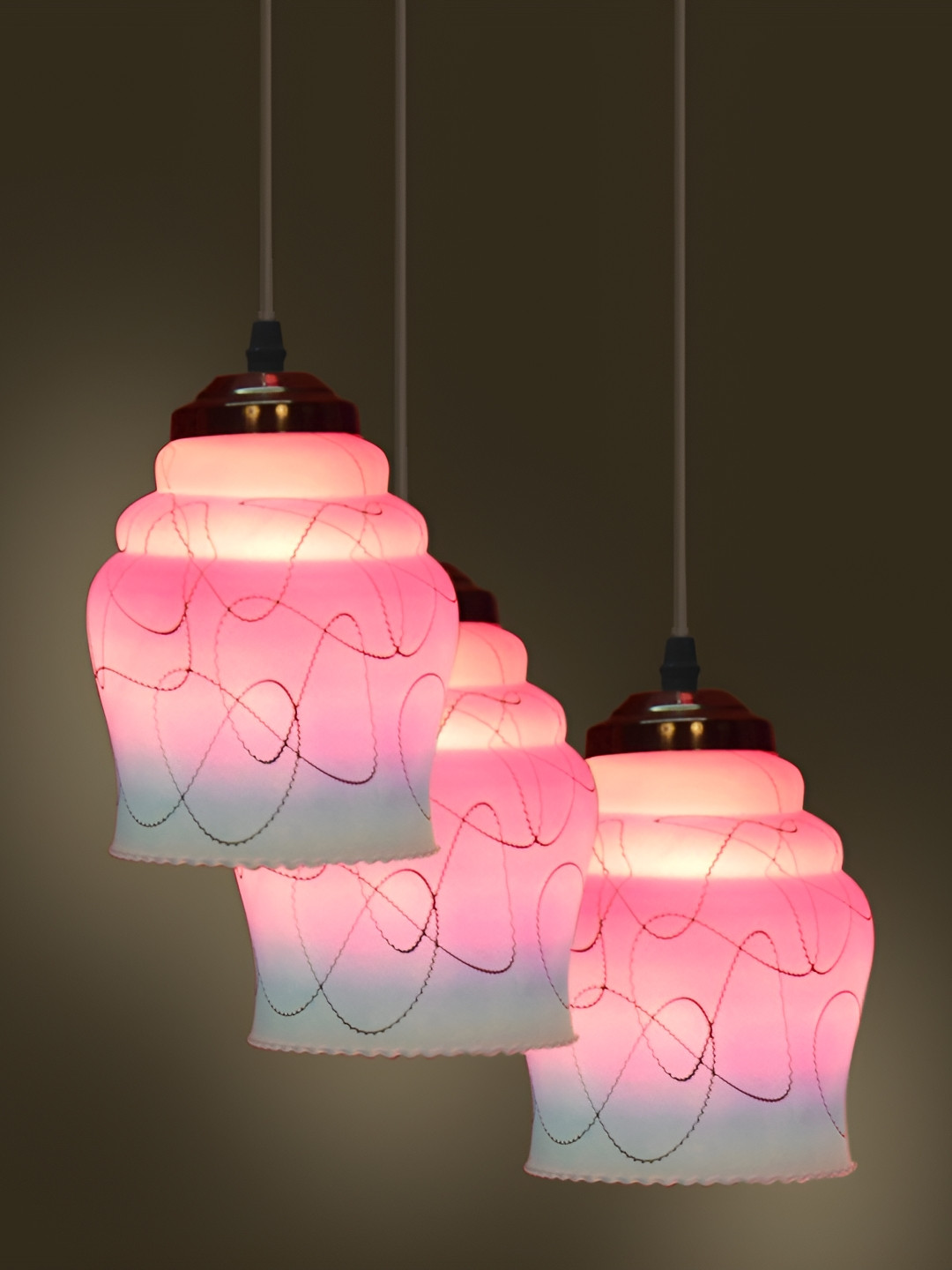 

Afast Pink Glass Ceiling Lamp