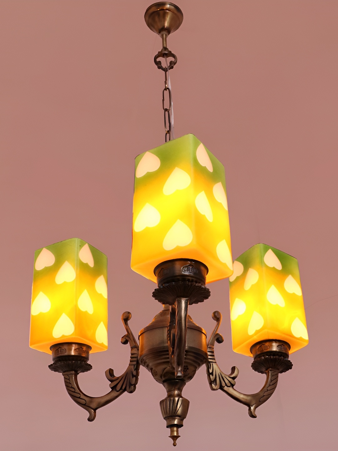 

Afast Yellow & Green 3 Pieces Glass Ceiling Lamp