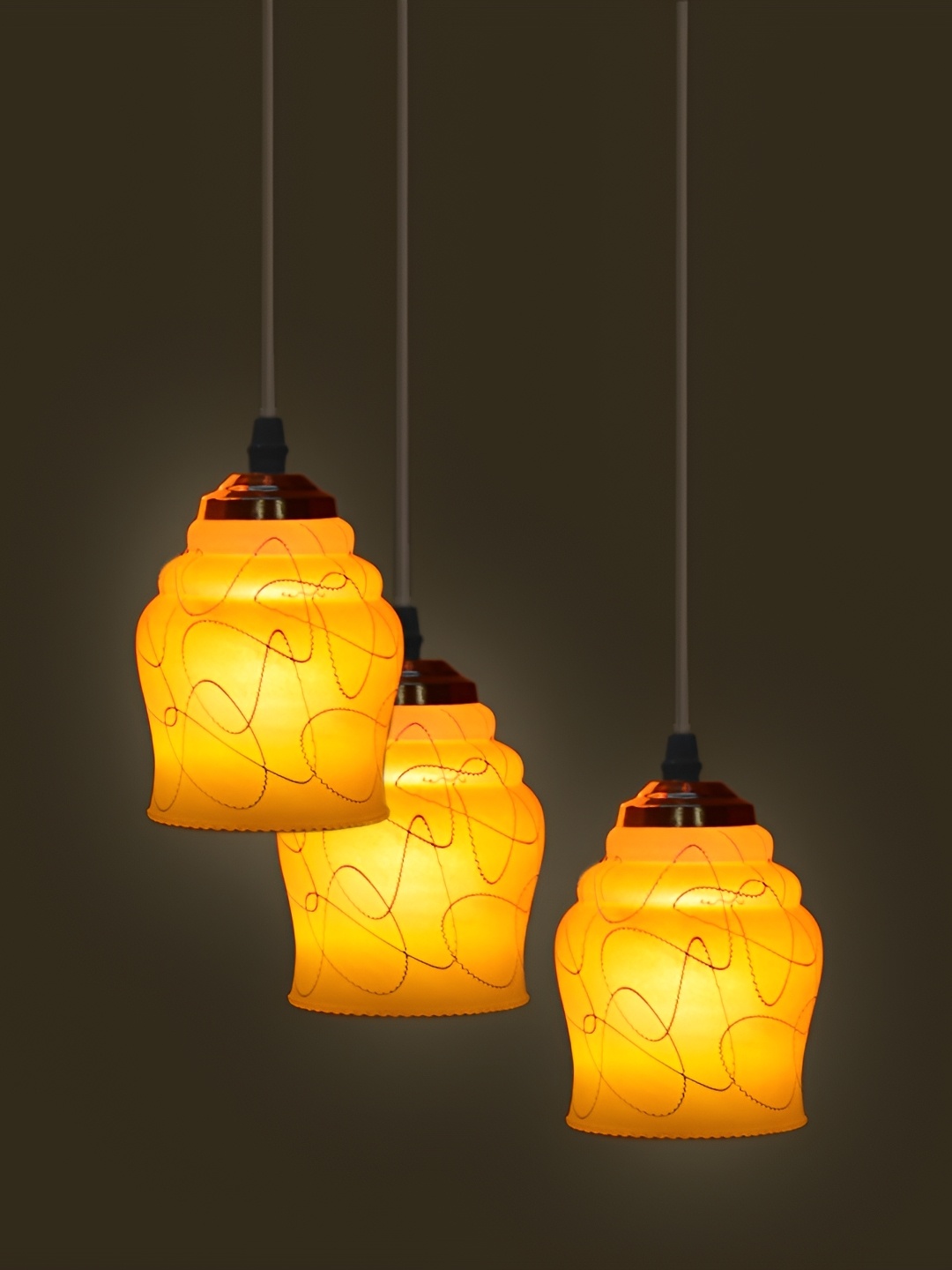 

Afast Orange Bell Shaped Glass Ceiling Lamp