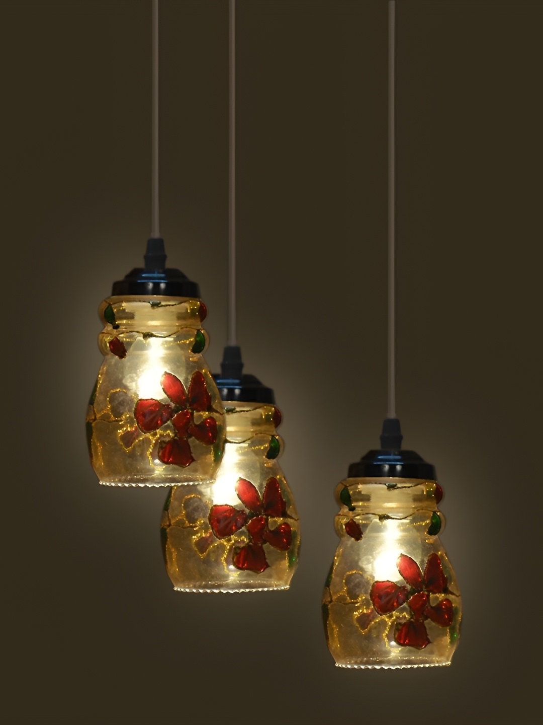 

Afast Brown Printed Glass Ceiling Lamp