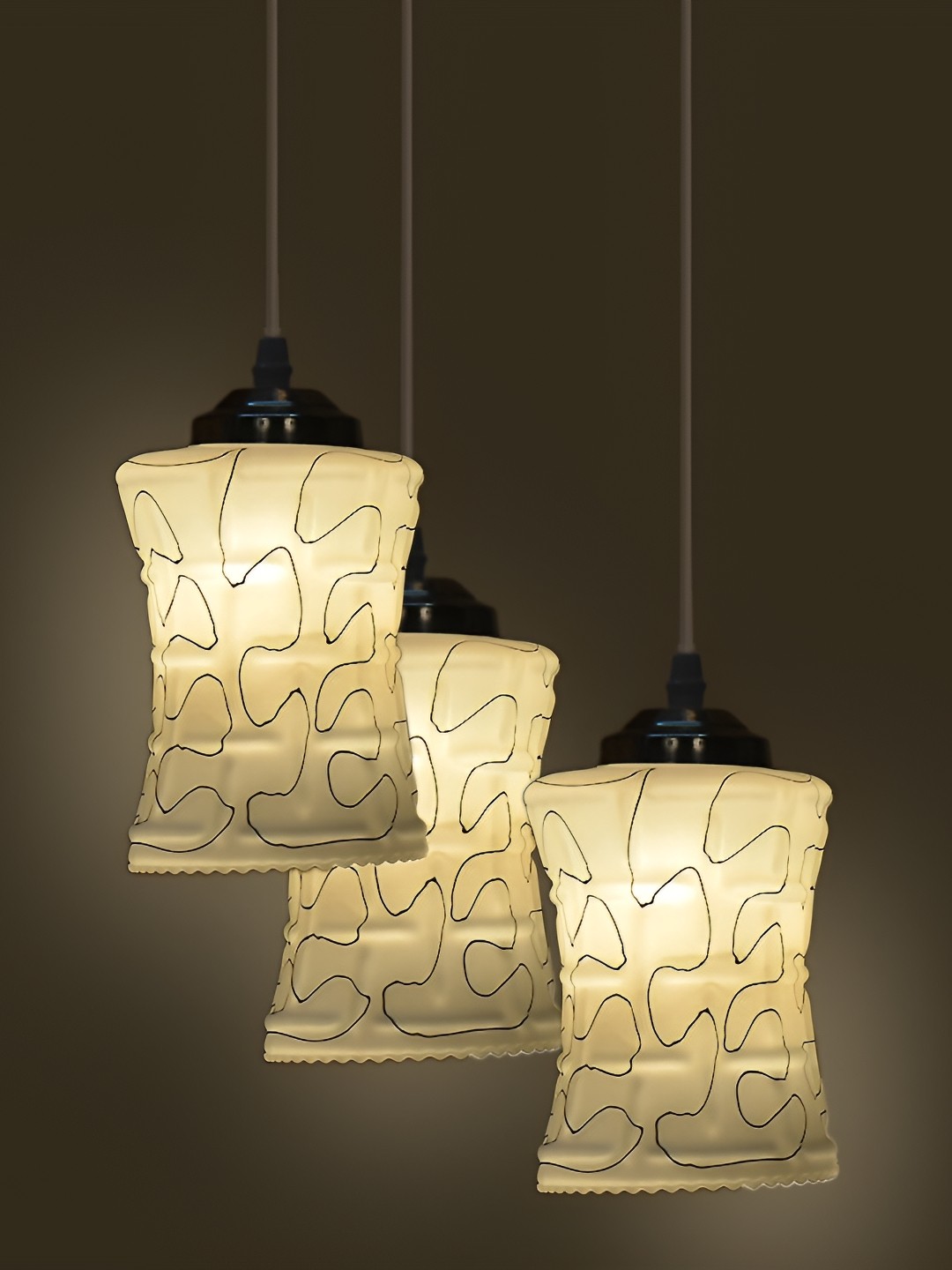 

Afast White Printed Glass Ceiling Lamp