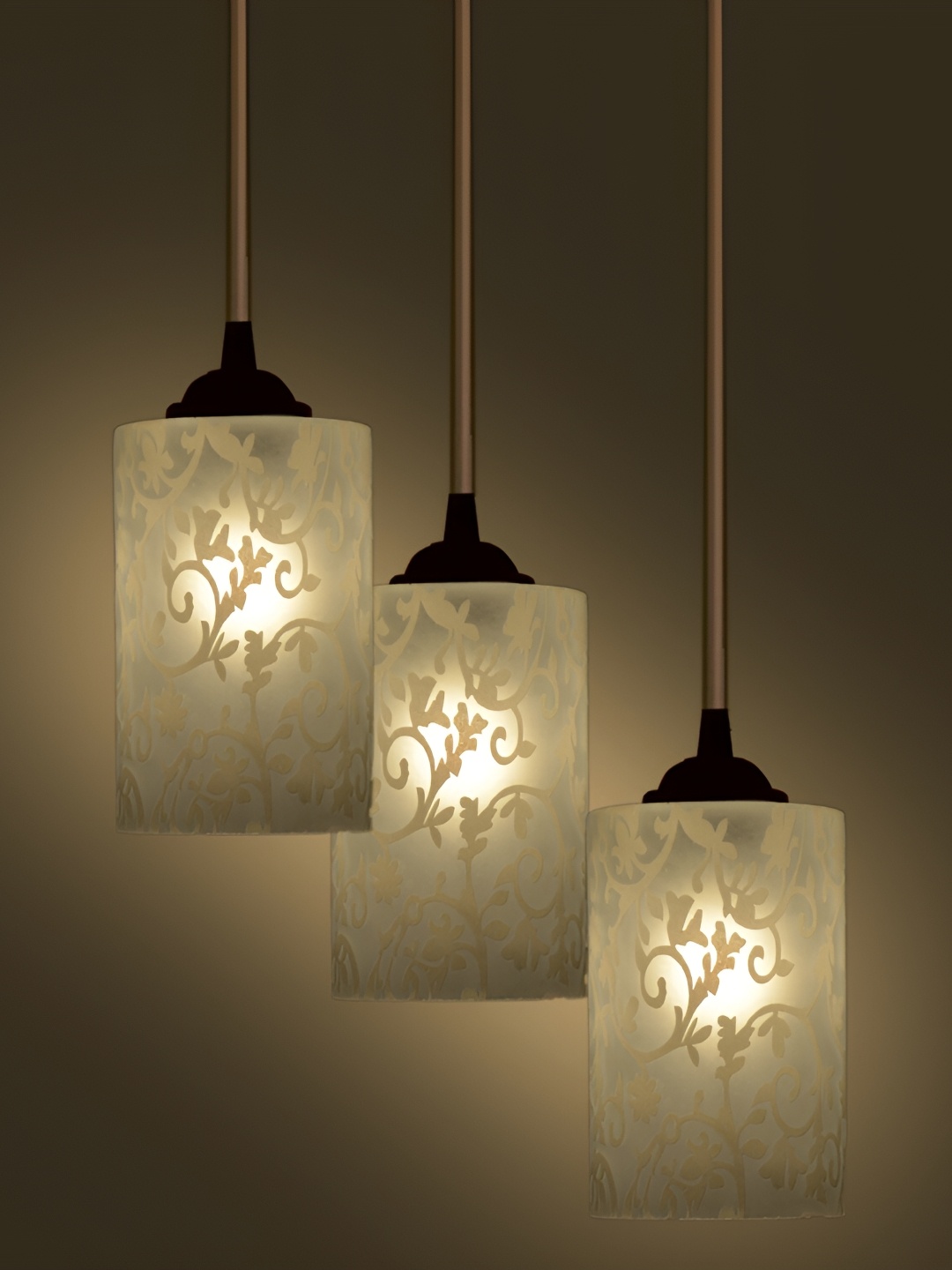 

Afast White & Black Printed Abstract Shaped Contemporary Glass Hanging Ceiling Lamp