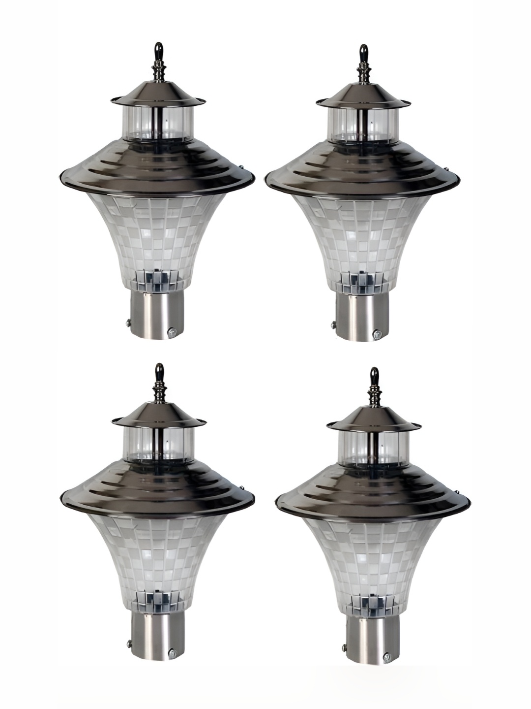 

Afast 4 Pieces Black & White Textured Outdoor Lamps
