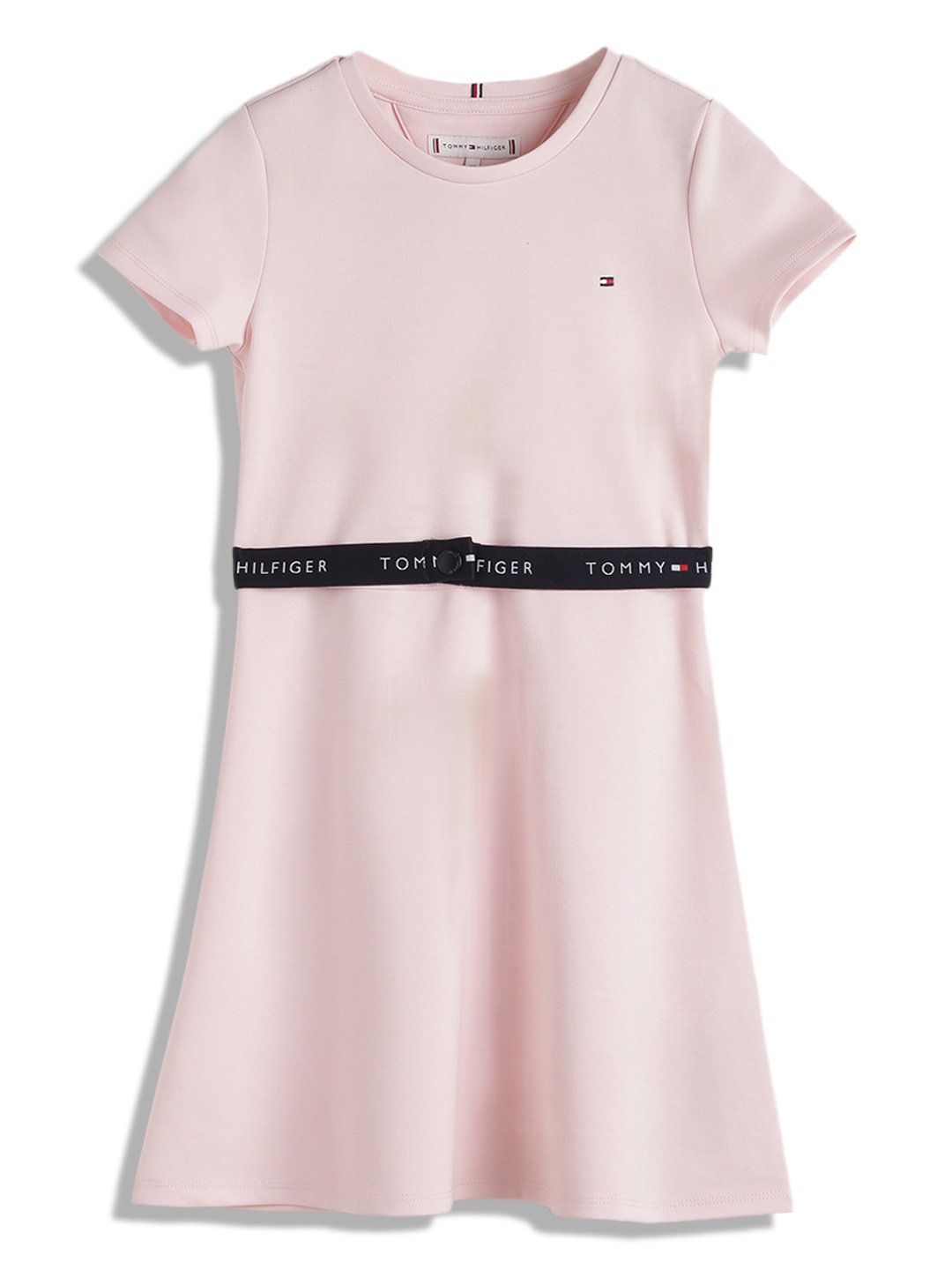 

Tommy Hilfiger Solid Fit & Flare Dress, Pink