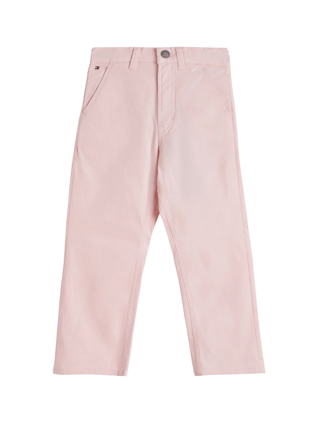 

Tommy Hilfiger Girls Mid Rise Cotton Chinos Trousers, Pink